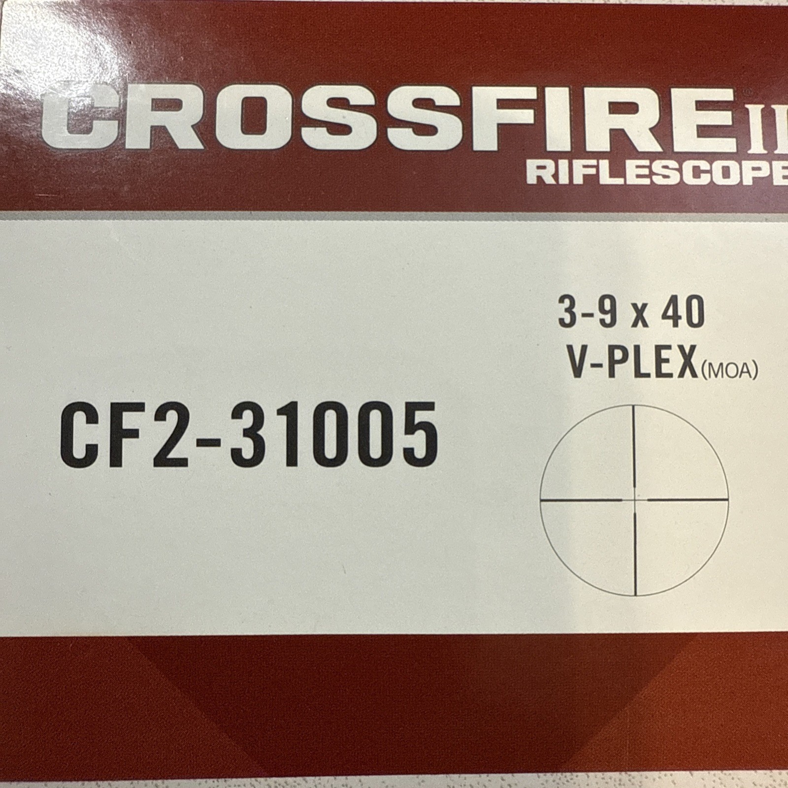 Vortex Crossfire II 3-9x40 Rifle Scope V-Plex Reticle CF2-31005