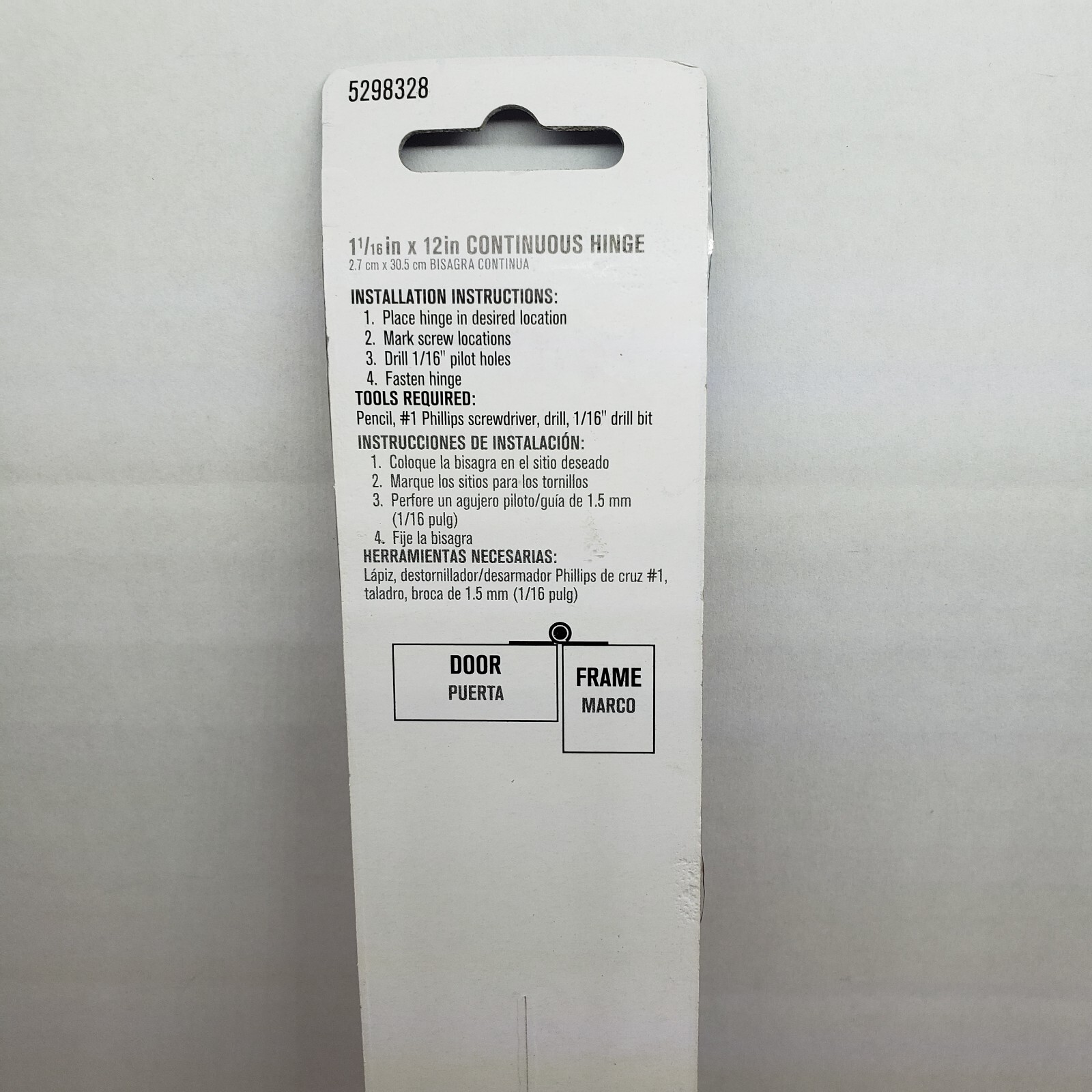 ACE Continuous Hinge Nickel 1-1/16" x 12" #5298328