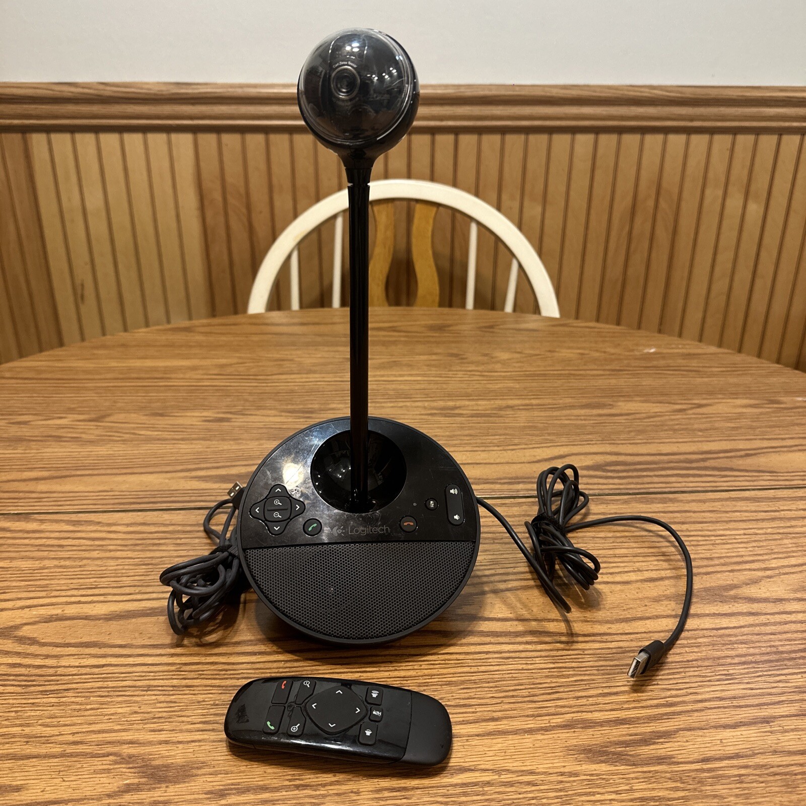 Logitech N231 Video Conference Phone Black Remote 860-000395 Complete!