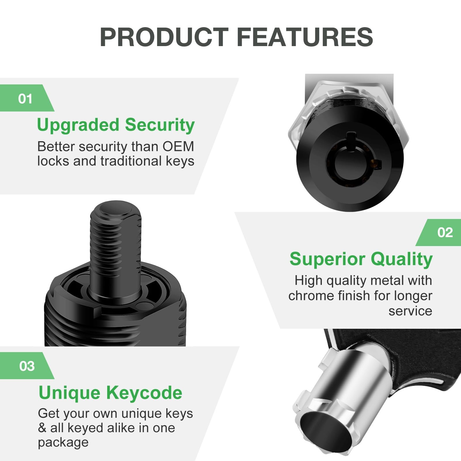 2 Pack RV Cabinet Cam Lock with Keys Storage Door Lock