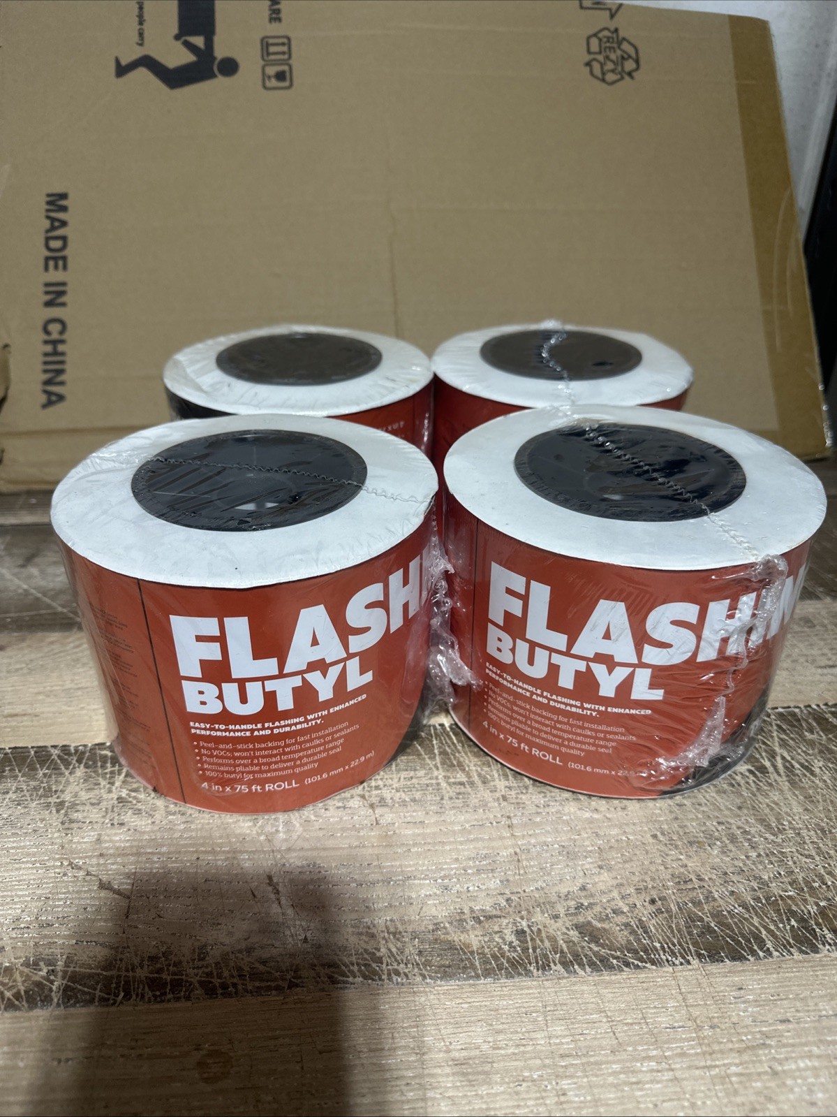Typar Flashing Butyl 4" x 75' Peel & Stick Qty 4 Rolls