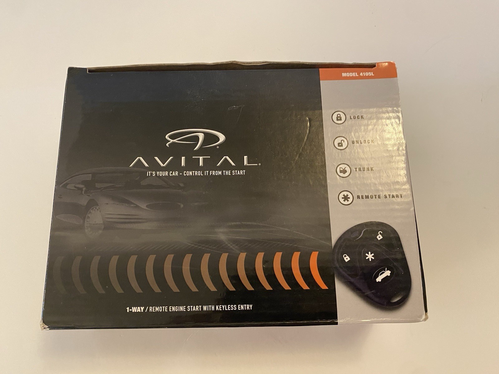 Avital 4105L 1-Way Remote Start System with 2 4-Button Remotes NEW-OPEN BOX