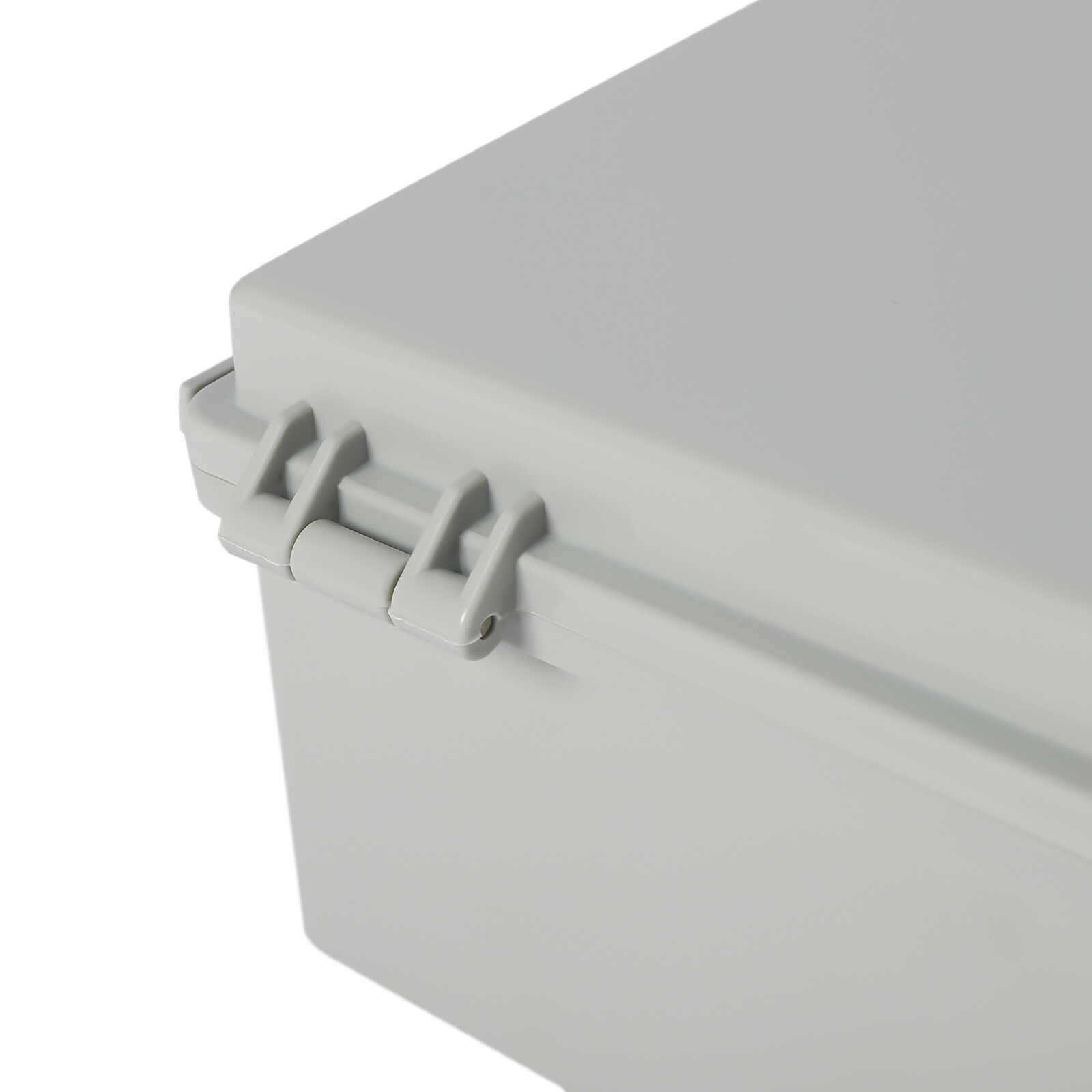 Grey Hinged Cover Latch Junction Box with Mounting Plate + Cover