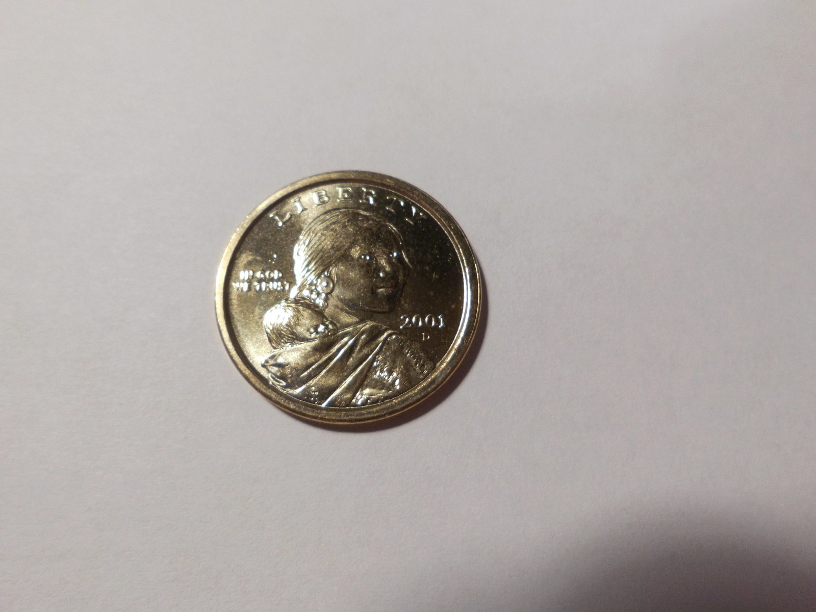 2001(D) SACAGAWEA GOLD DOLLAR UNCIRCULATED - FROM MINT SET