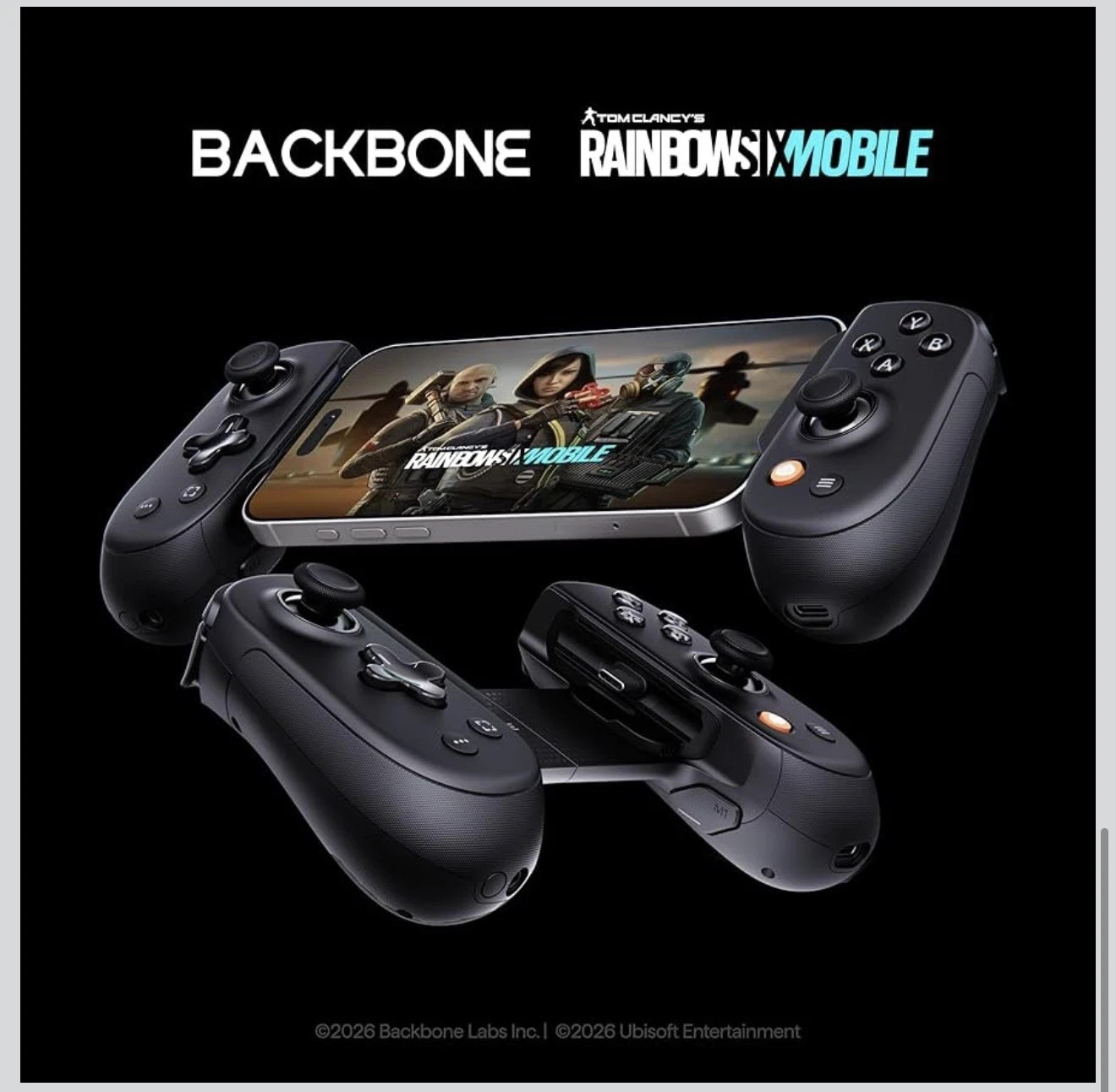 Backbone USB-C Mobile Gaming Controller (BB-51-P-BRW) - Black