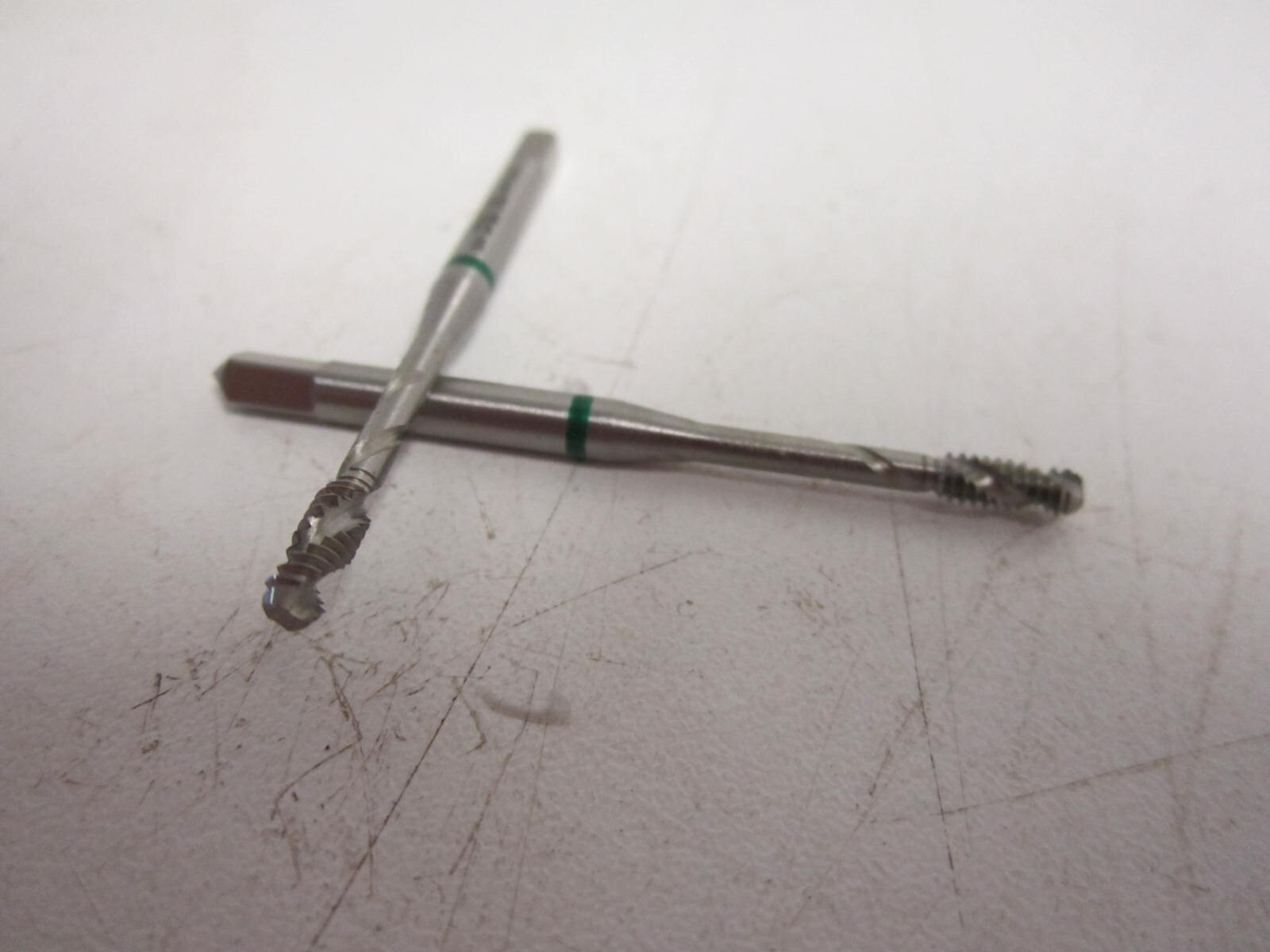 4-40 UNC HSSE 2B Green Band Modified Bottoming Chamfer Carbon Steel Tap - Qty 2