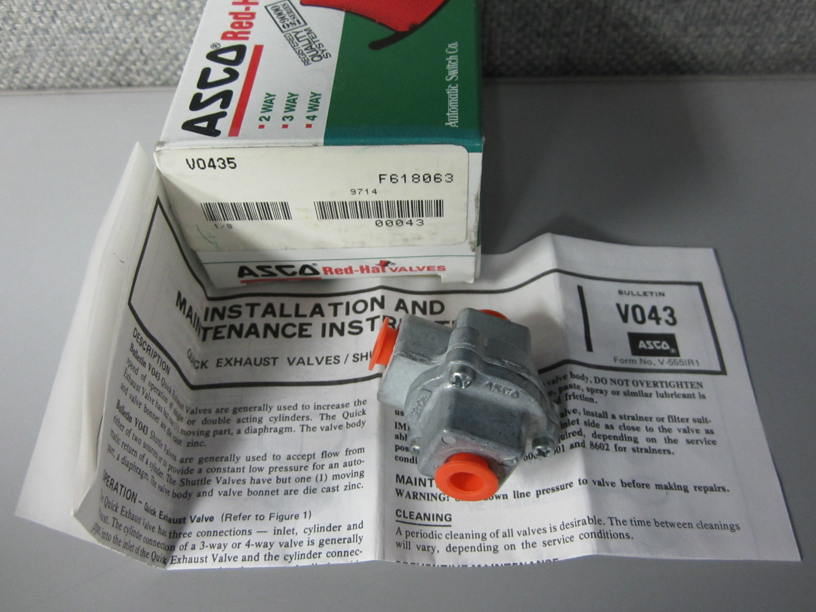 Asco Red-Hat VO435 Solenoid Valve