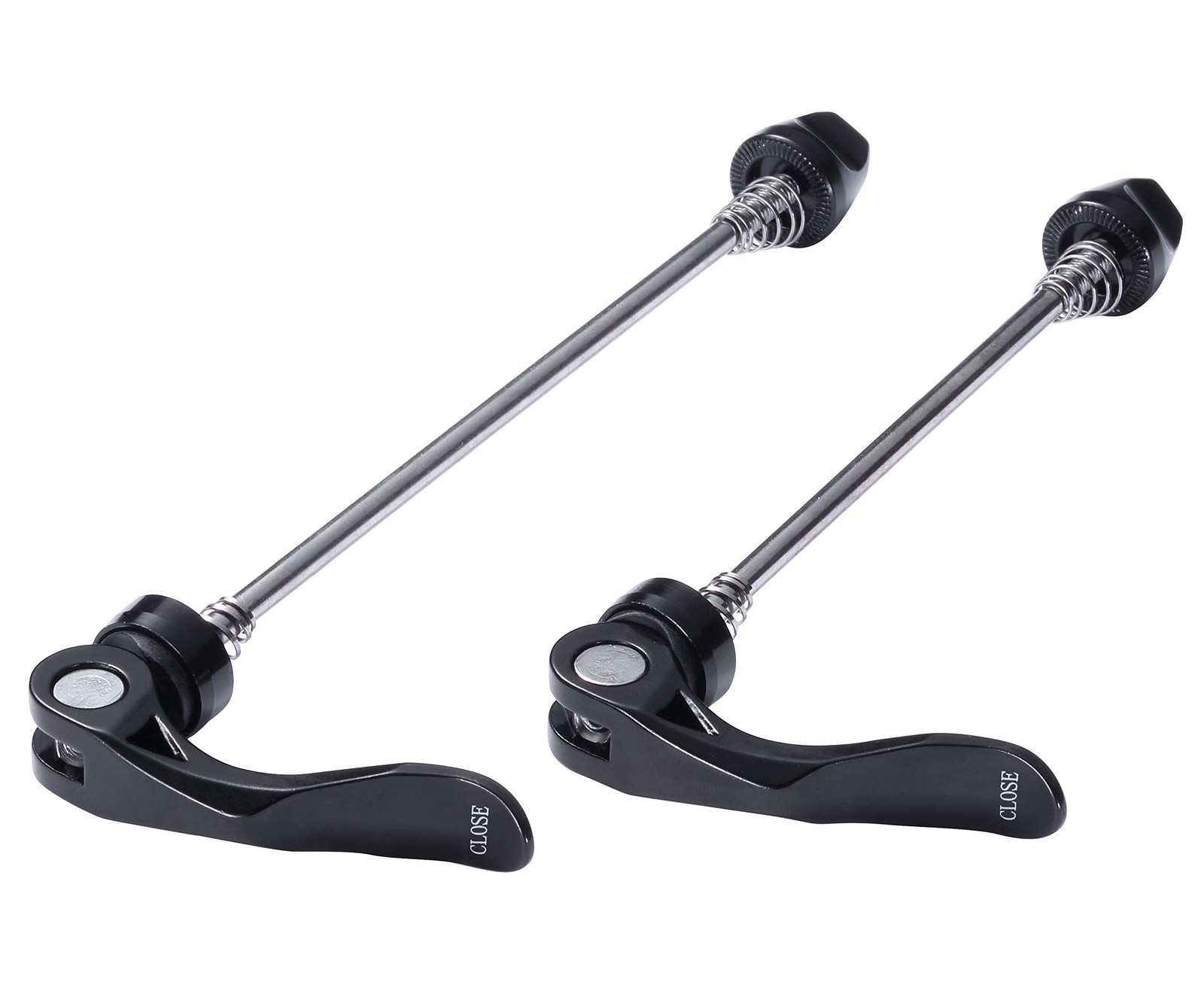 Wheel Hub Quick Release Skewer Set (Front & Rear) for Road Bike,1 Pair,Black