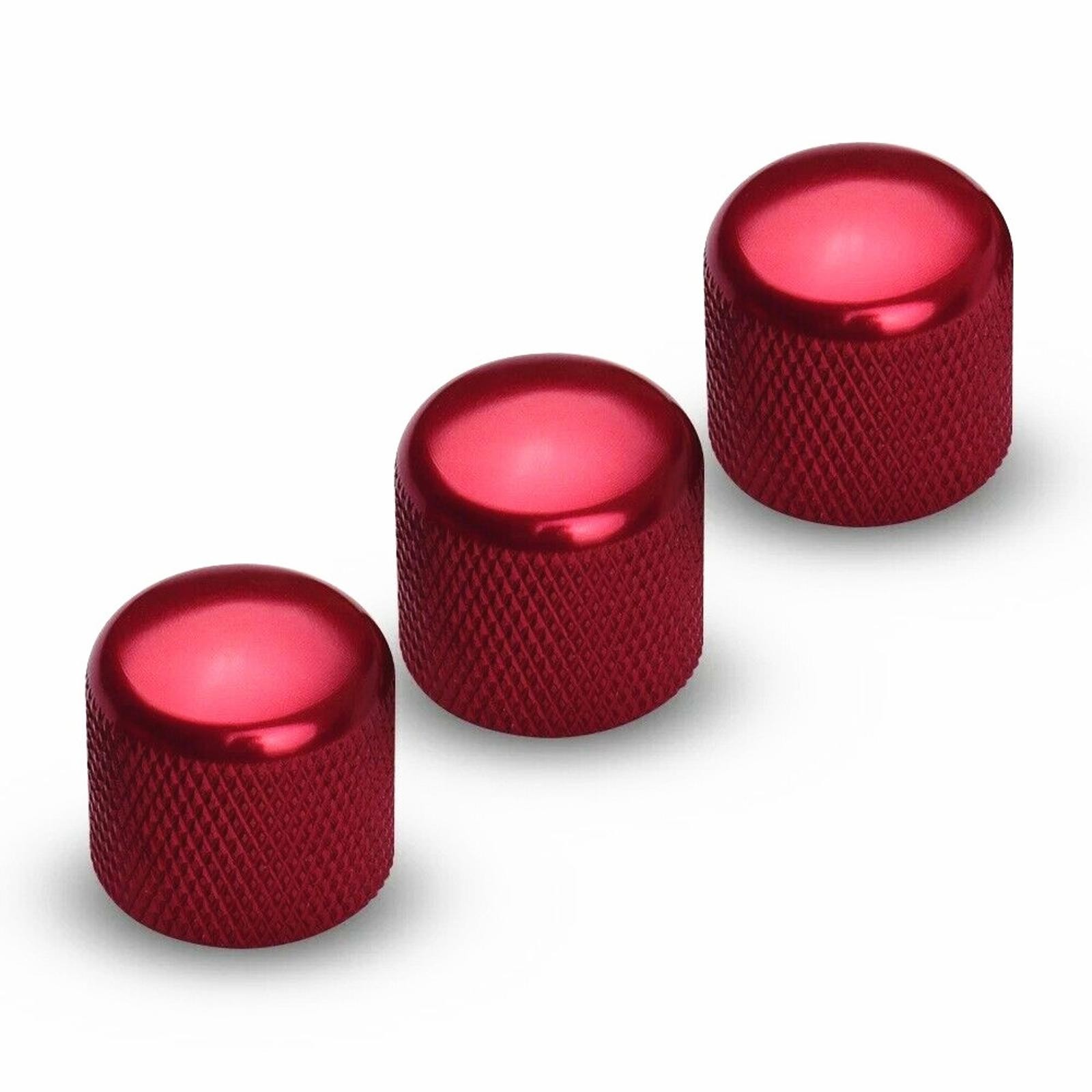 3Pcs Metal Electric Guitar Bronze Dome Knobs Volume Tone Control Button Caps