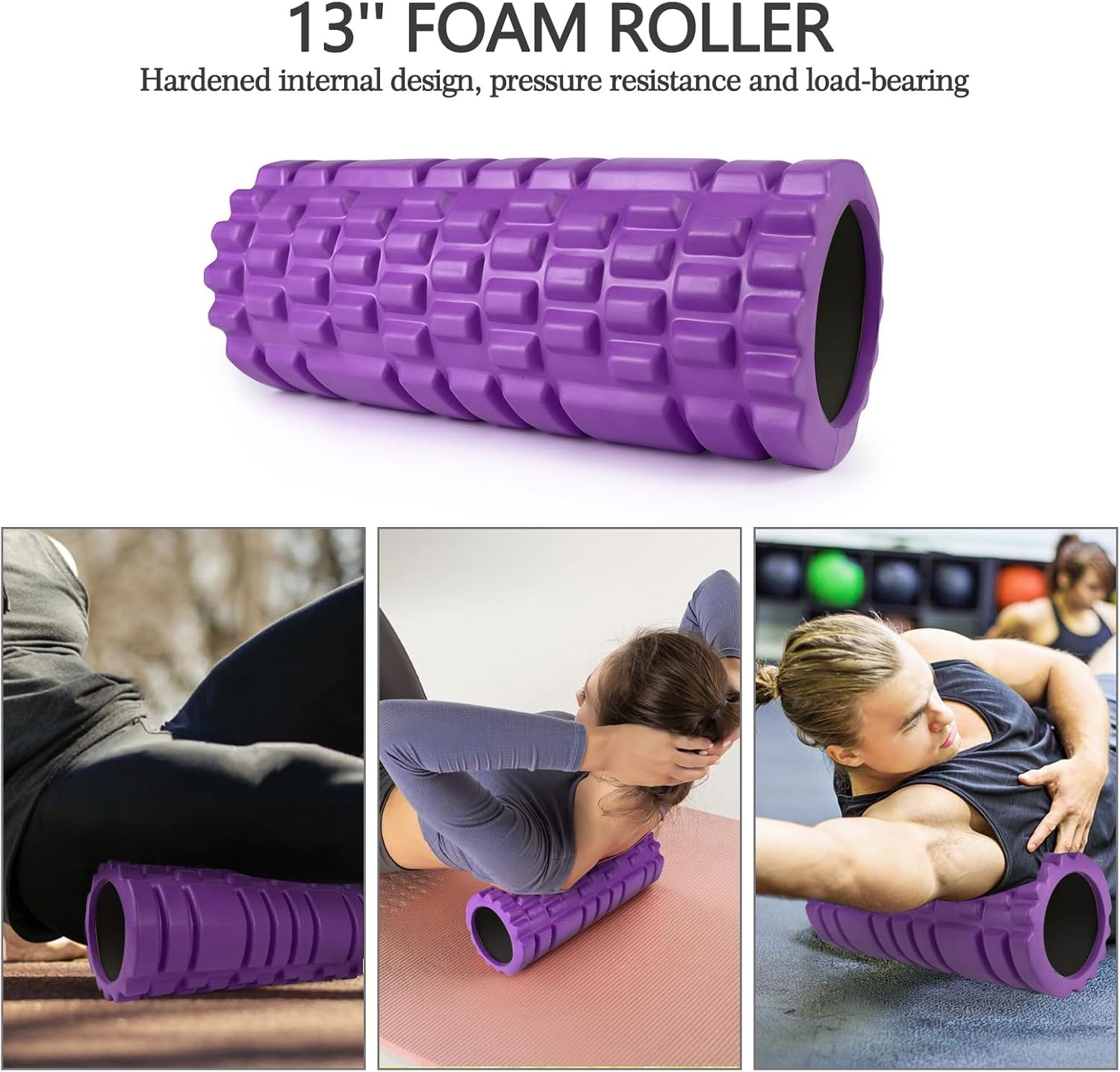 5 in 1 Foam Roller Set, Trigger Point Foam Roller Patented, Massage Roller Stick