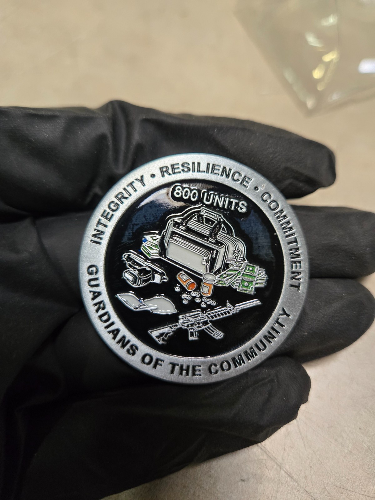 Monroe Police Department 800 units Guardians Challenge Coin HEAT