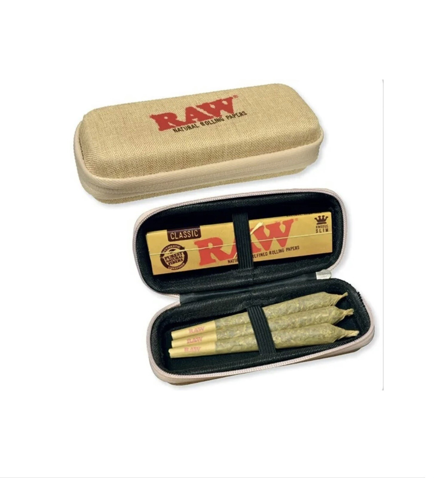 raw BLACK 1 1/4 size pre rolled cone+RAW cone wallet case