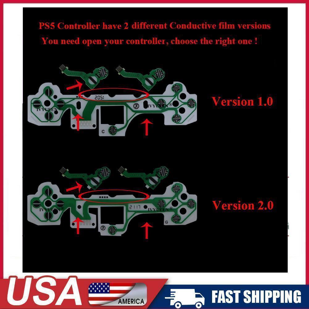 Conductive Film Flex Ribbon Cable Circuit Board Keypad Playstation 5 Controller