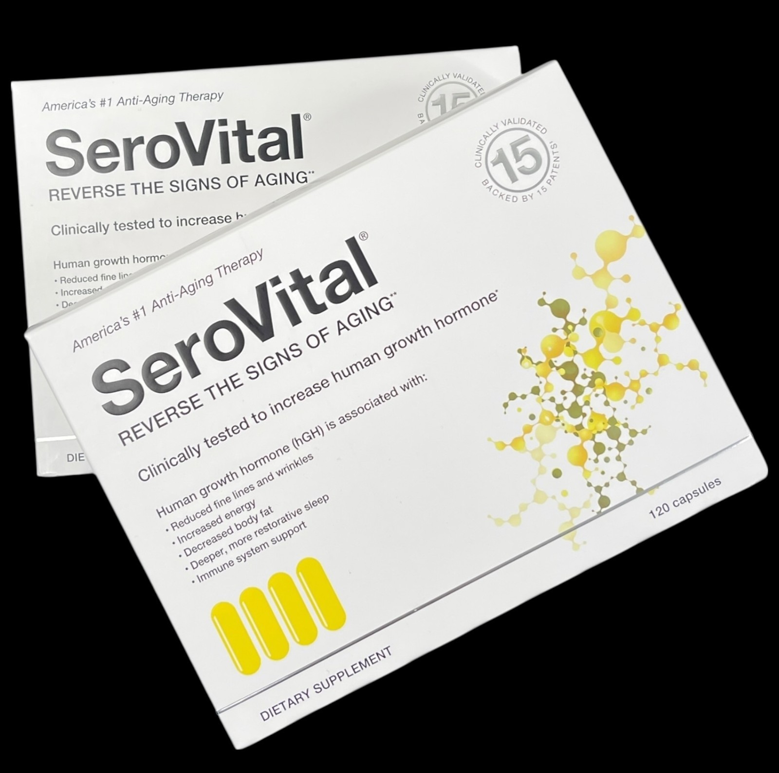 2 Month Supply of Serovital Supplement Anti-Aging Skin Energy Sleep Body Fat 2X