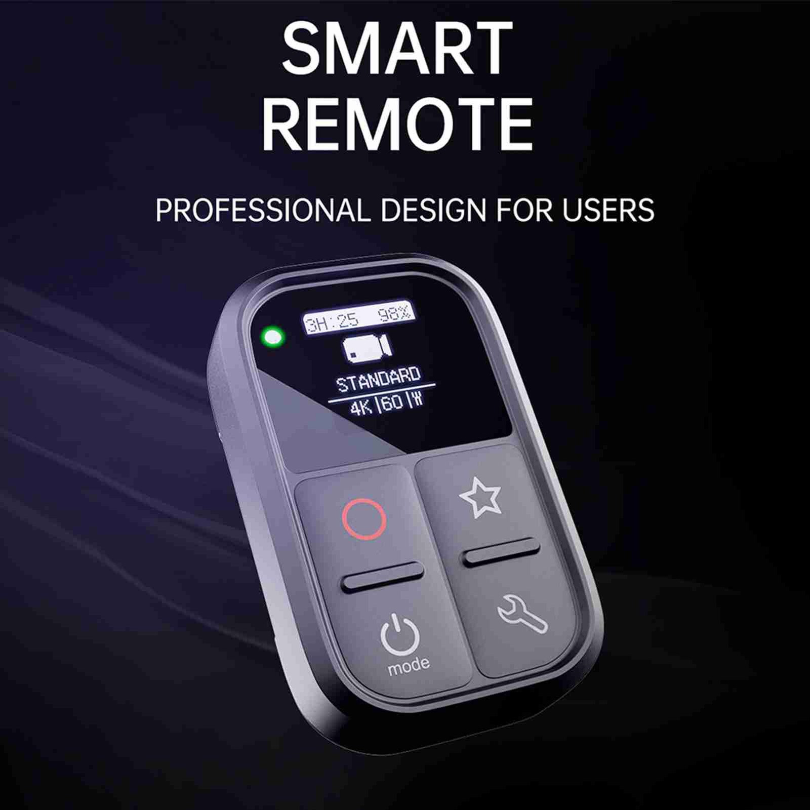 Action Camera Remote Control OLED Display 80M Control Distance Wireless Camera