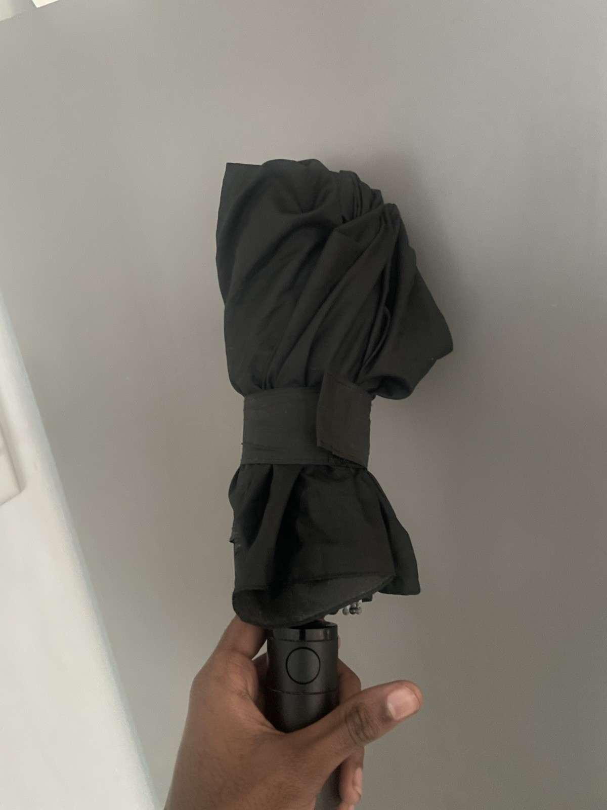 ShedRain Black Compact Folding Men's Umbrella Solid Fabric