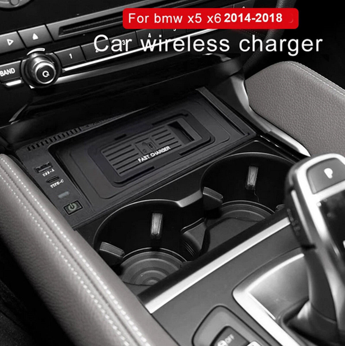 15W Car Wireless Charger Fast Phone Charger For BMW X5 F15 X6 F16 2014-2018