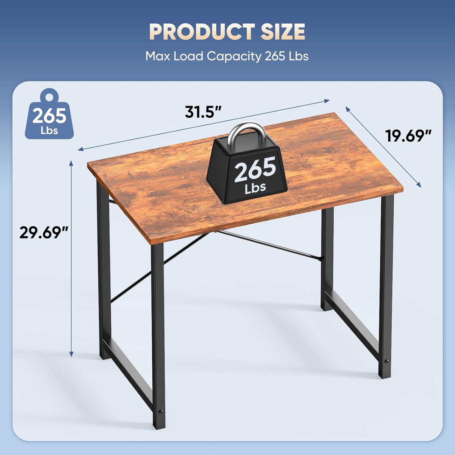 32 Inch Small Computer Desk for Home Office, Modern Study Writing Gaming Work Ta