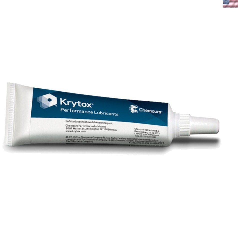 Chemours GPL 205 PFPE/PTFE Grease, 0.5 oz Tube - Chemical Resistant Lubrication