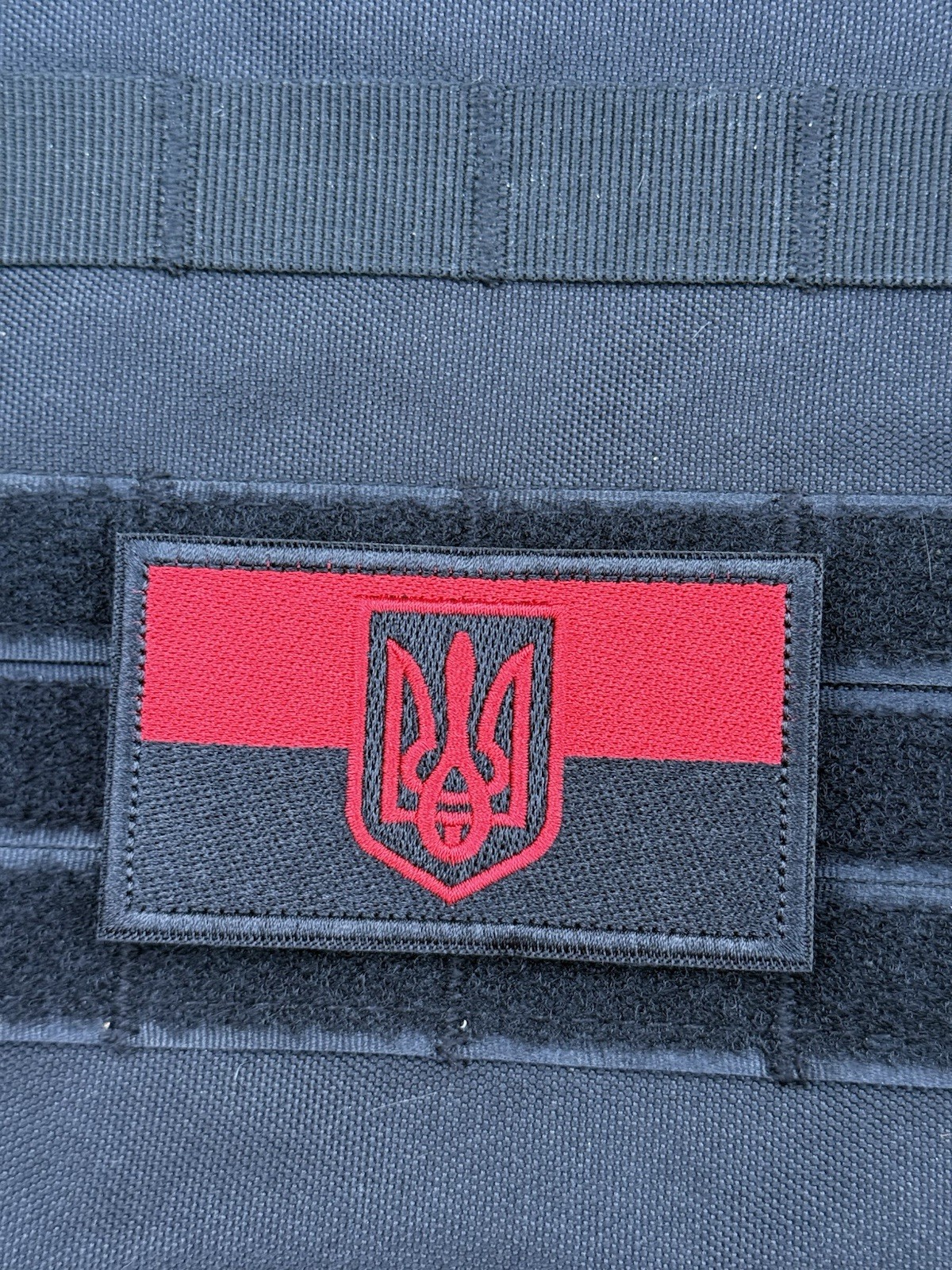 Ukraine Flag Crest Coat Of Arms Tactical Patch Flag Hook Loop Red