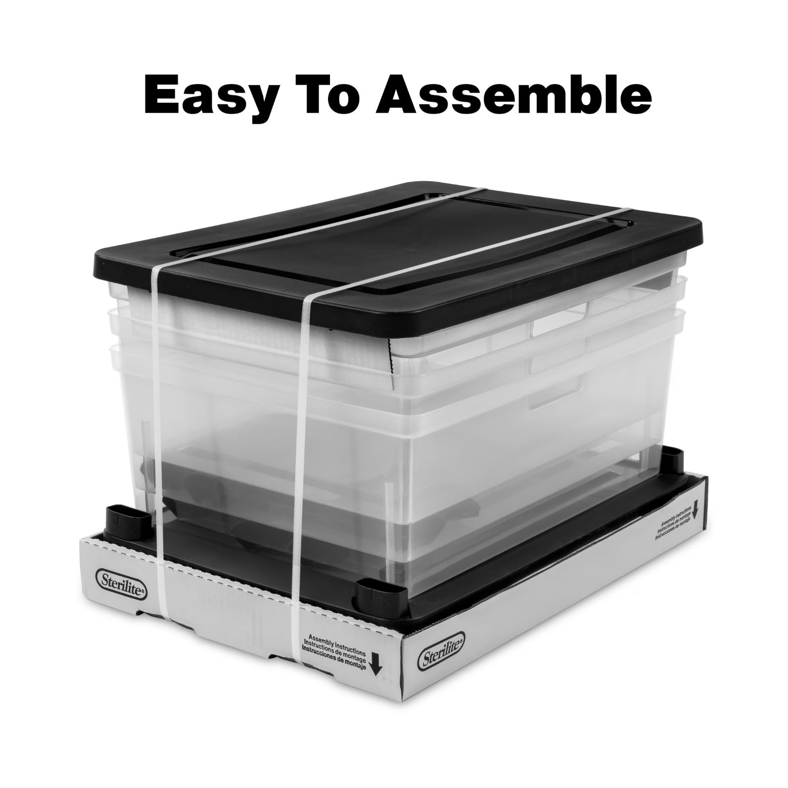 (2 pack) Sterilite Wide 3 Drawer Tower, Plastic Storage Organizer with Removable