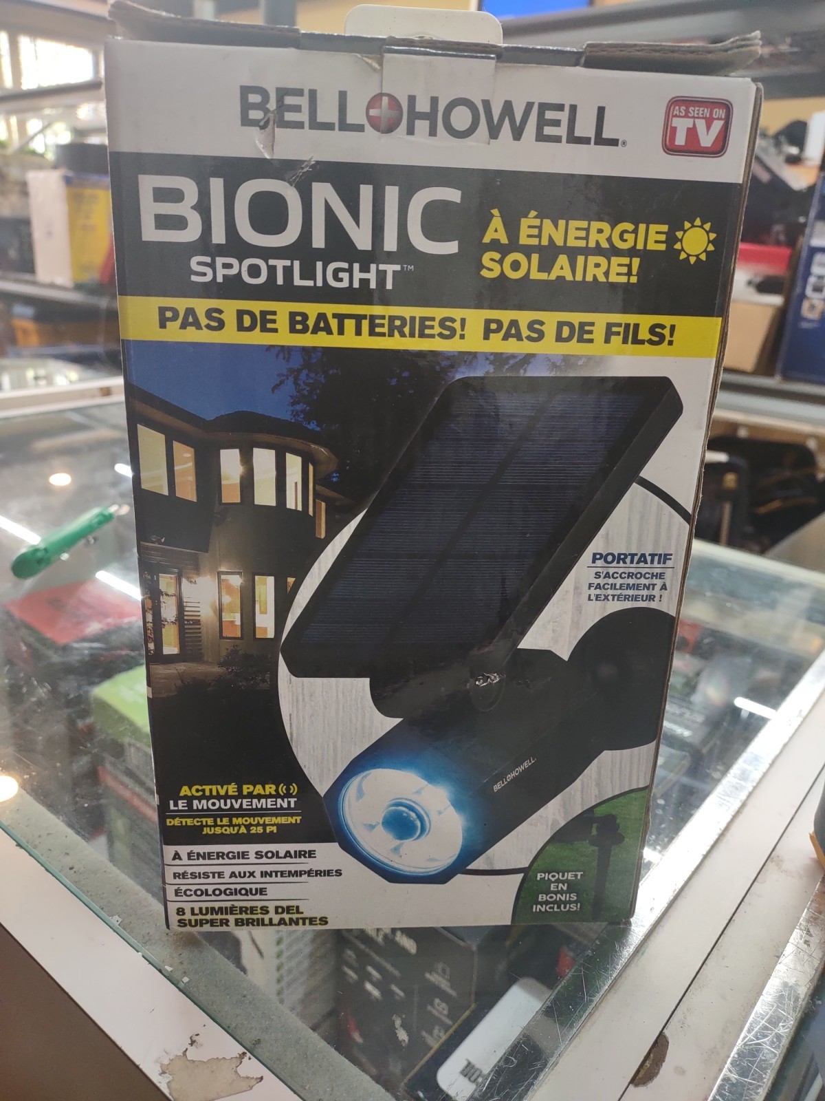 Bell + Howell Bionic Spotlight Motion Activated Solar Powered with Bonus Stake