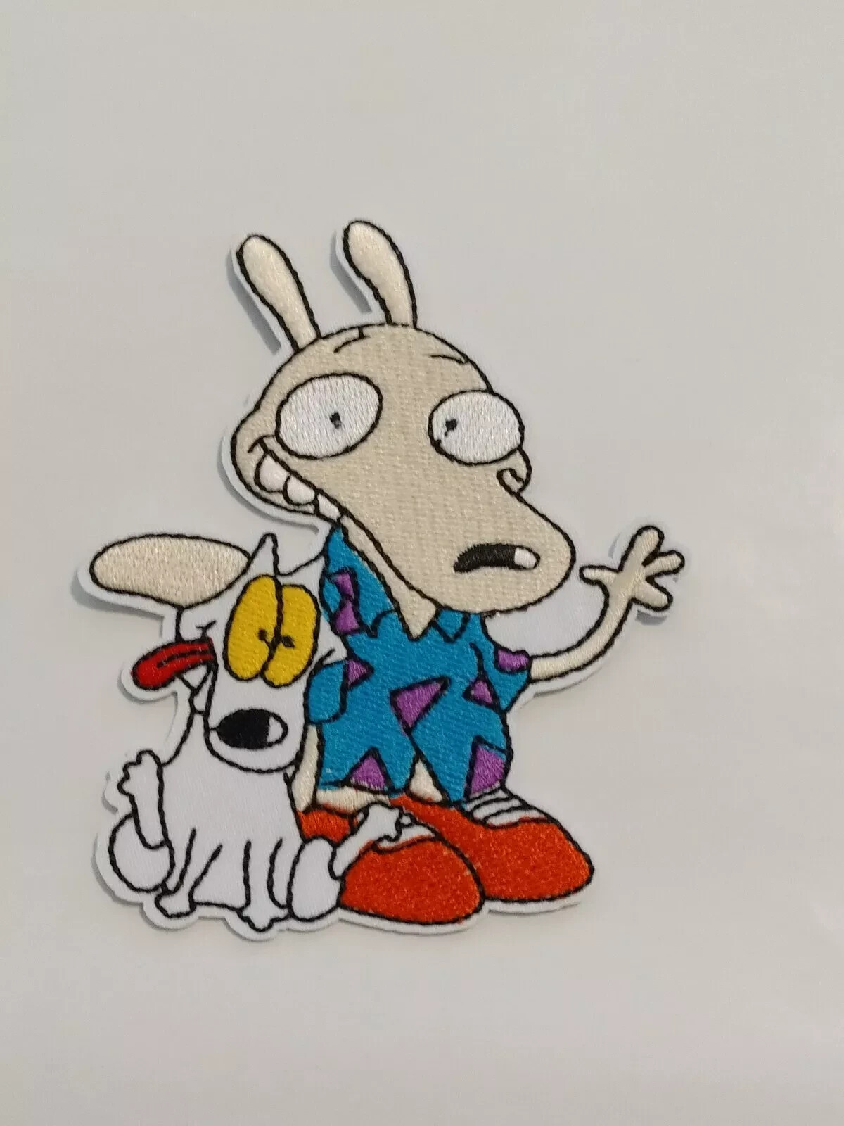 Rocko & Spunky Themed Cartoon 4.25" T x 3.5" W Embroidered Iron On Patch