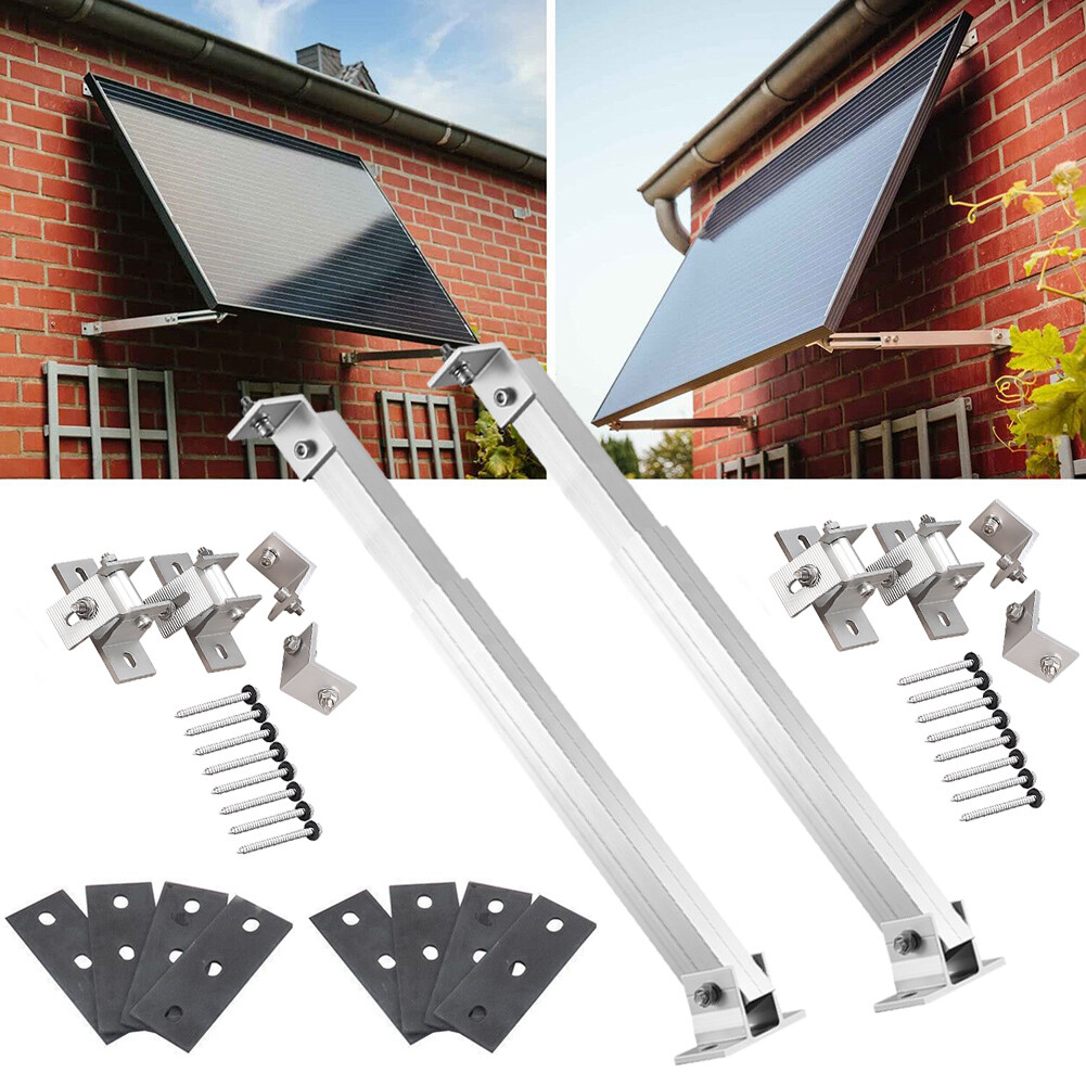 2x Adjustable Angle Solar Panel Mounting Brackets Solar Panel Tilt Mount Bracket