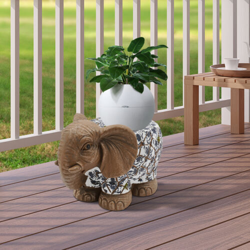 14.96" Modern Elephant?Garden?Stool Brown Decorative Magnesium Oxide For Homes