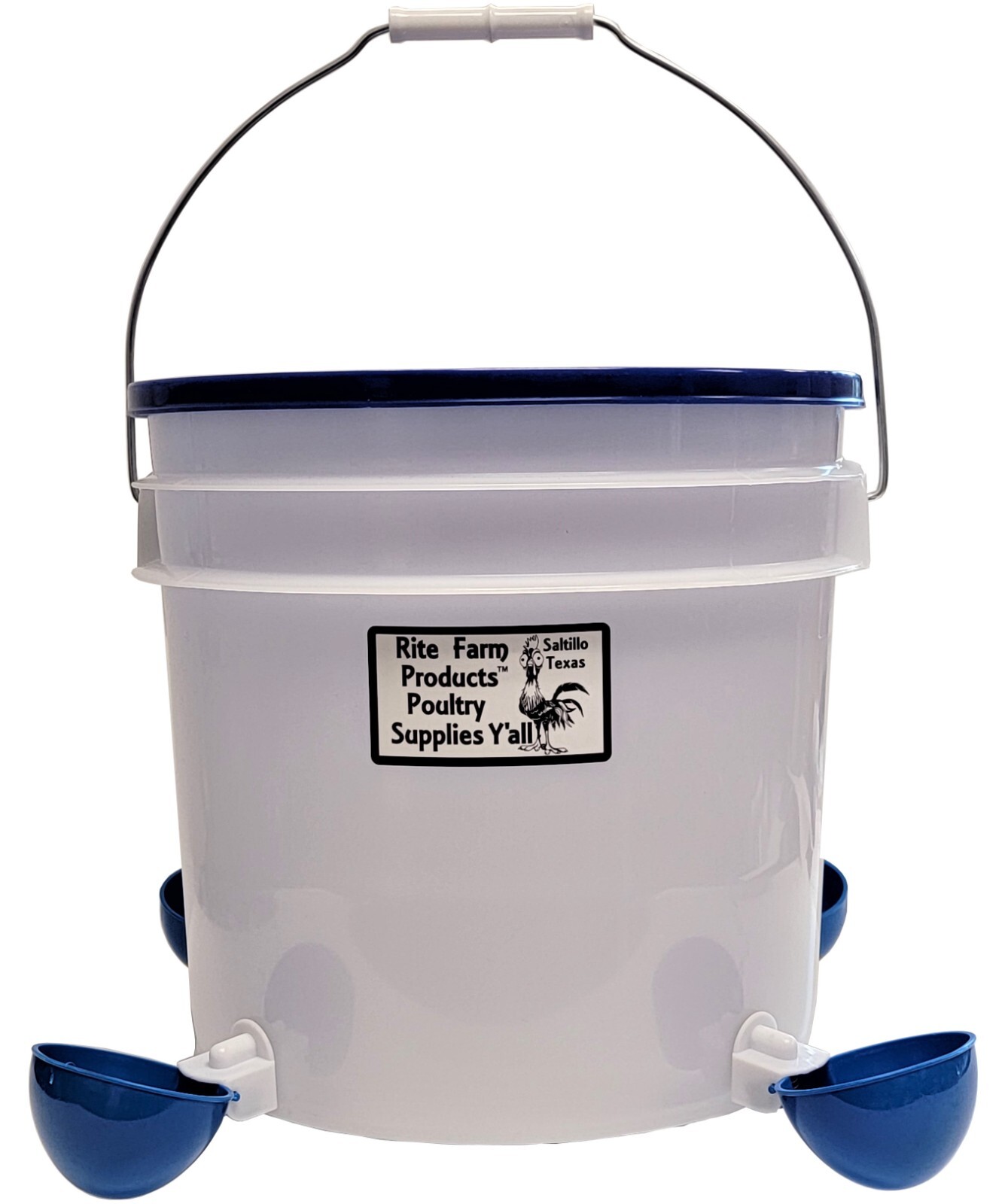 3.5 GALLON AUTOMATIC CHICKEN WATERER 4 HD OVAL AUTO FILL POULTRY DRINKER CUPS
