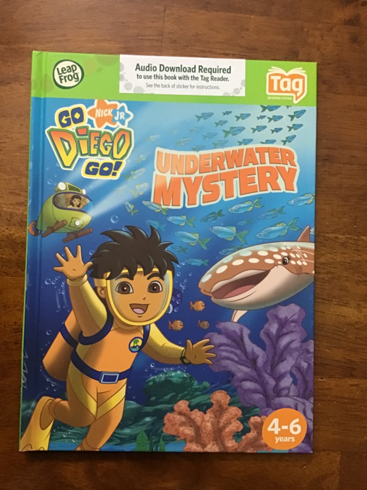 LeapFrog LeapReader TAG Book Go Diego Go Underwater Mystery..NEW