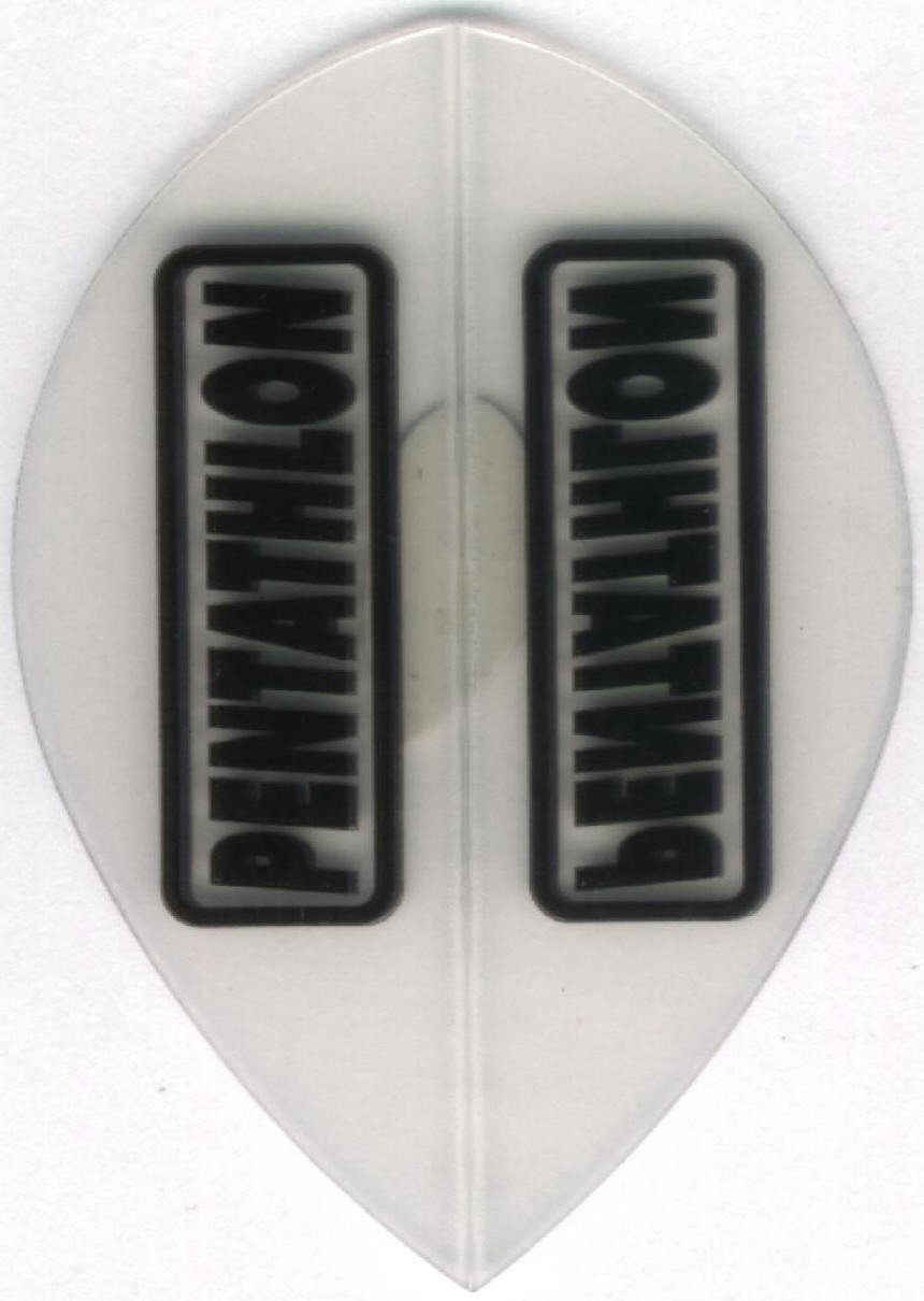 Clear Teardrop PENTATHLON Dart Flights: 3 per set