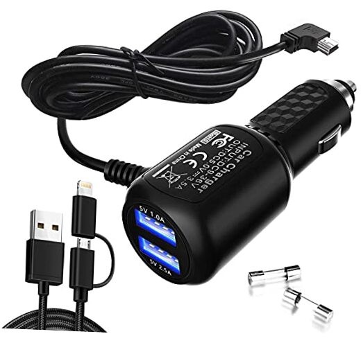Car Charger for Garmin Nuvi, Garmin GPS Charger Cable,Mini USB Power Cord