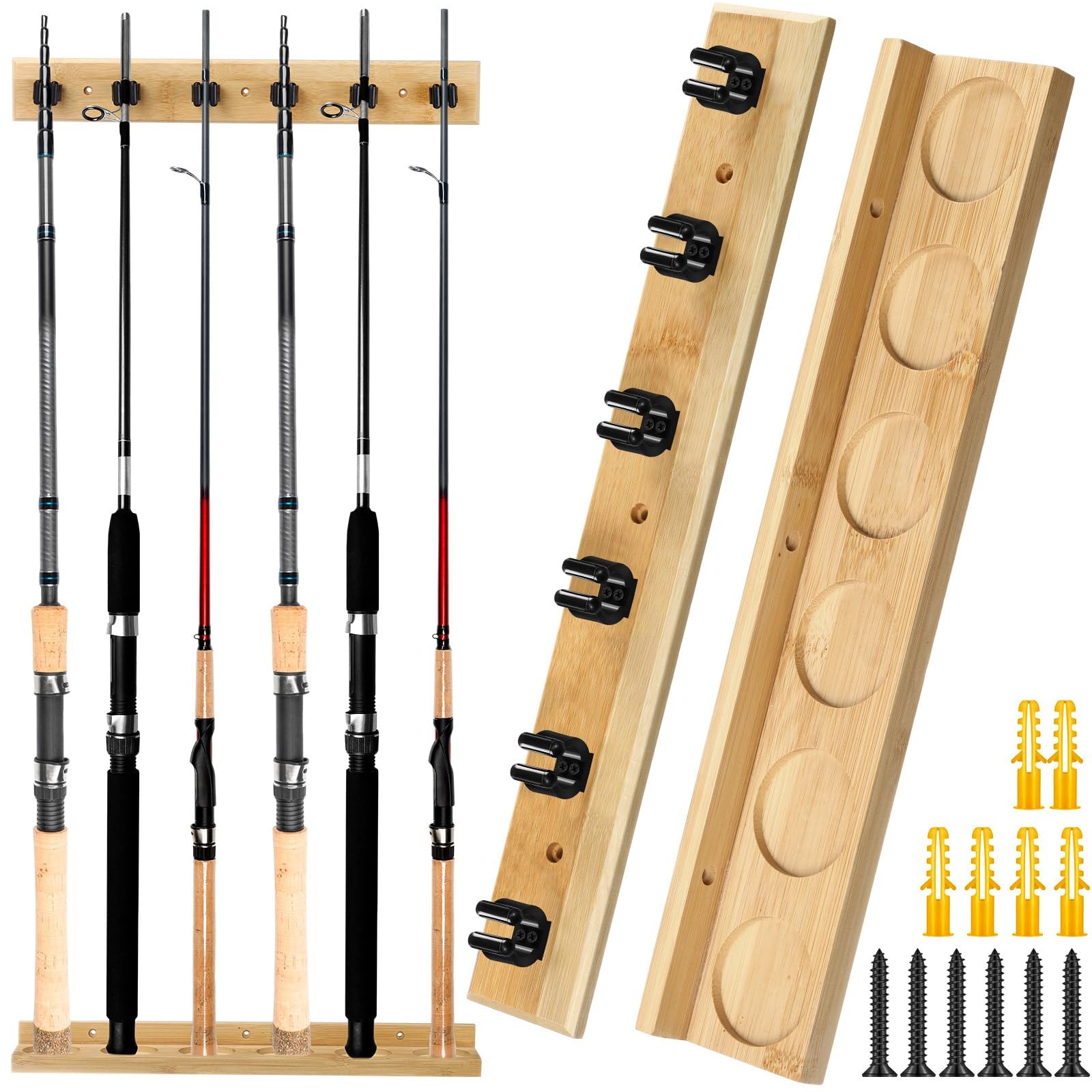 Arrowbash Wall 15.75 x 3.15 x 0.79 inches/ 41 x 8 x 2 cm, Bamboo Wood Color