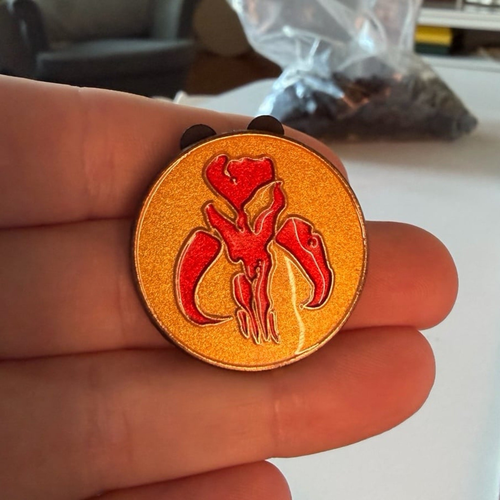 Star Wars | Mandalorian Mythosaur Crest Enamel Pin | Boba Fett