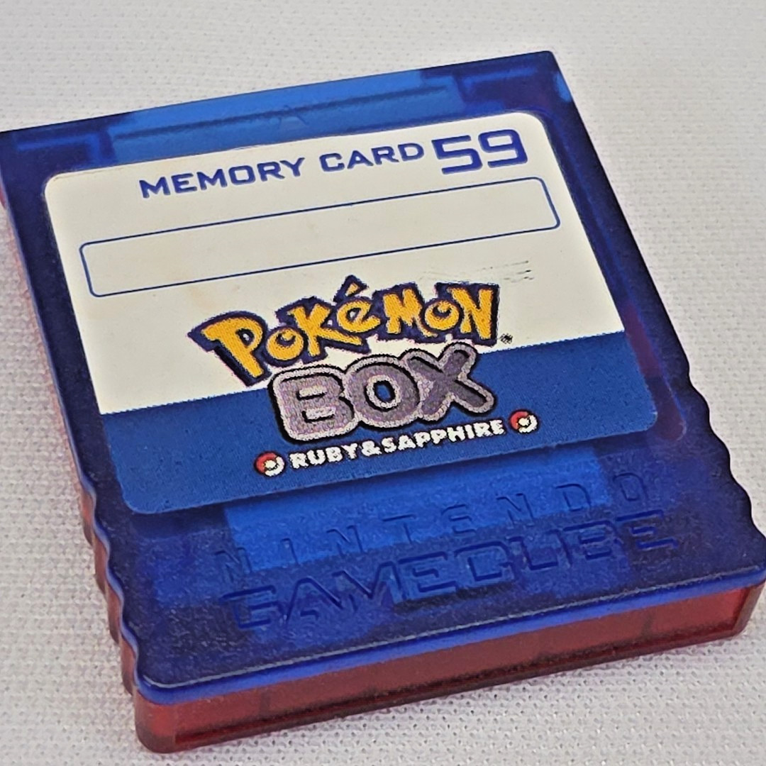 Official Nintendo GameCube Pokemon Box Memory Card 59 w/Sticker - Tested