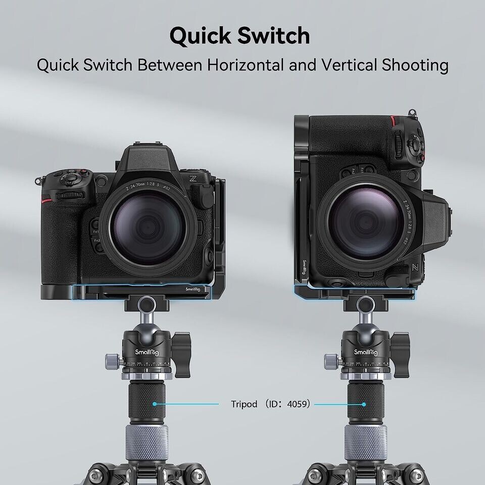 SmallRig Z 8 L-Bracket for Nikon Camera Quick Release L-Shape Mount Plate 3942