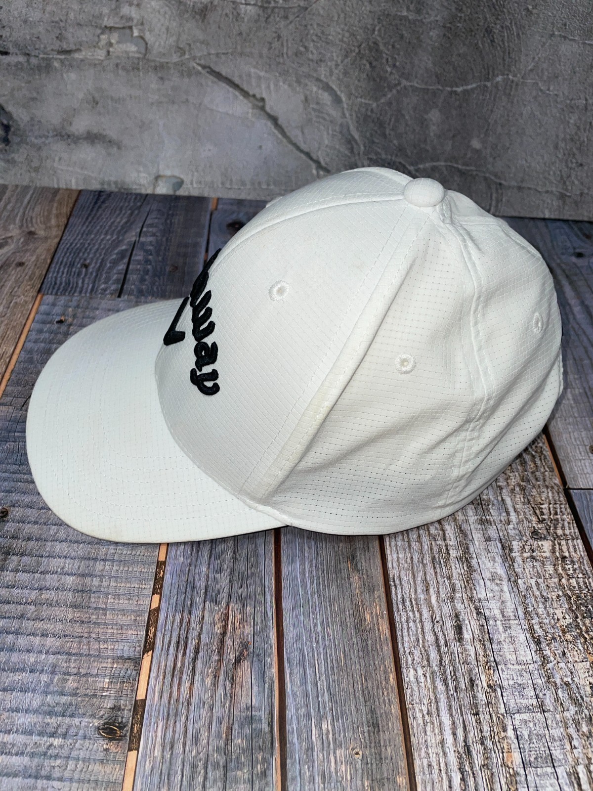 Callaway Odyssey Golf White Performance Adj Strapback Hat Cap Loggers Trail