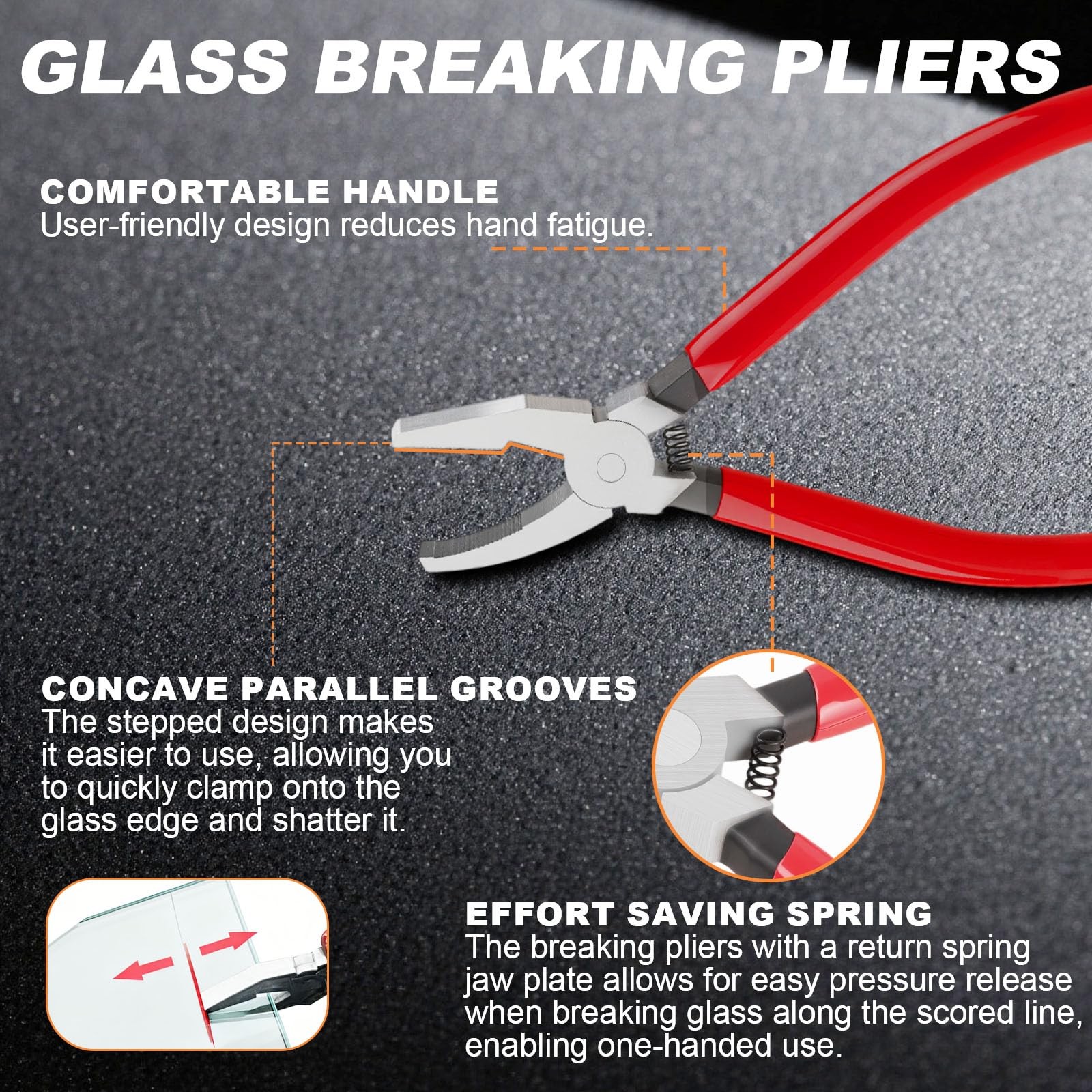 Glass Cutter Kit Heavy Duty Running Breaking Pliers 2-20mm Cutting Tool