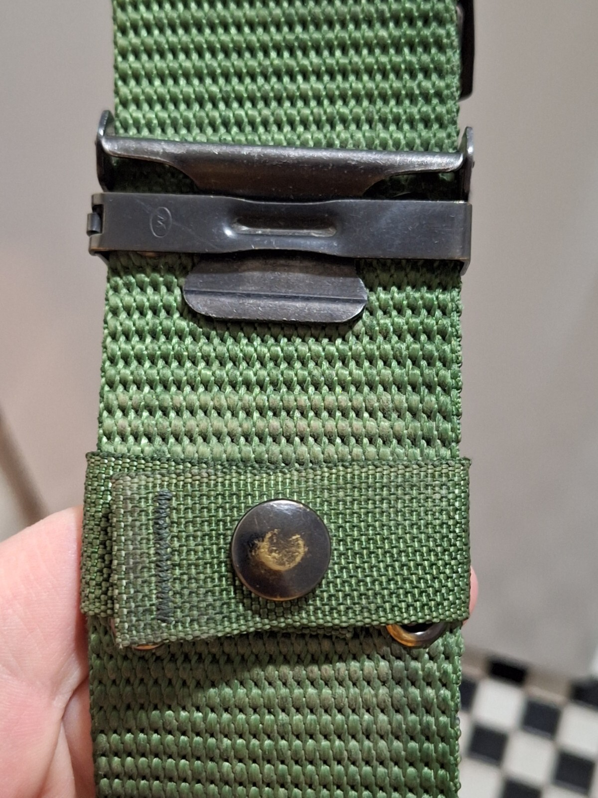 U.S. Army Individual Equipment Nylon Belt Size Medium Used