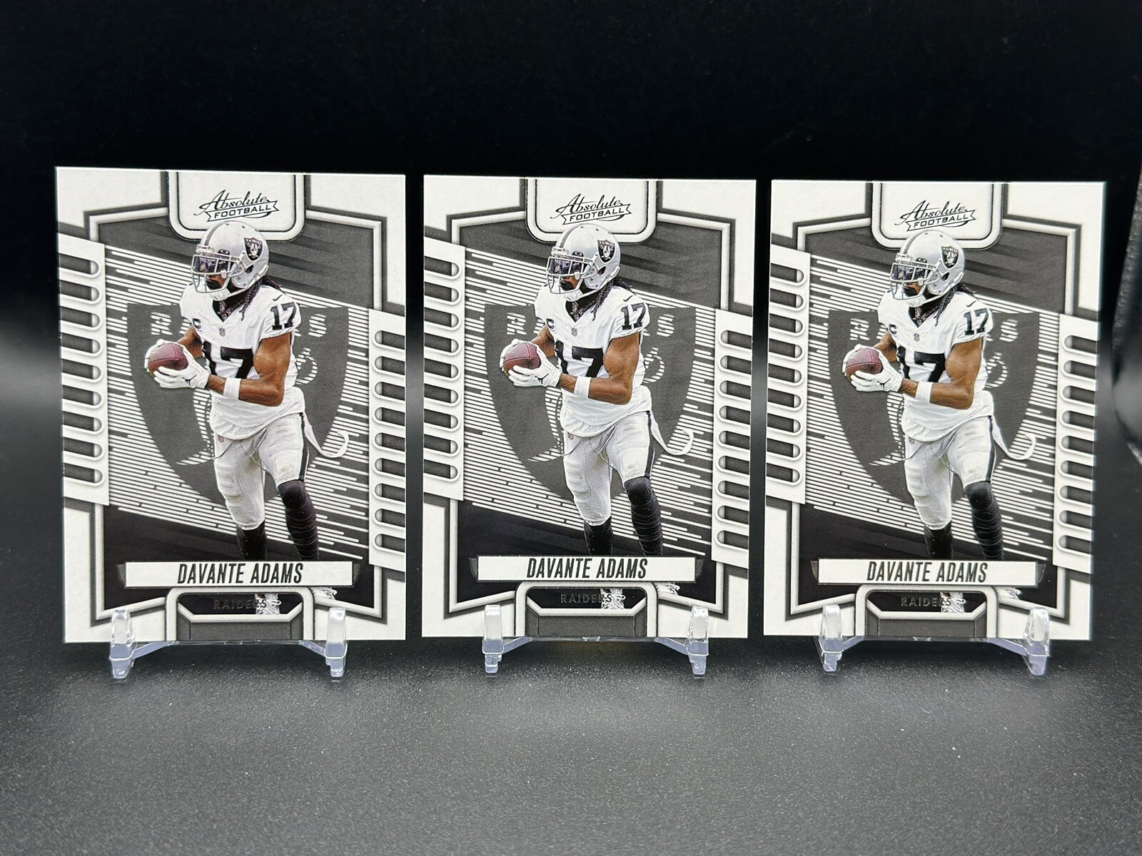 2023 Panini Absolute Football Davante Adams #76 Las Vegas Raiders Lot Of 3