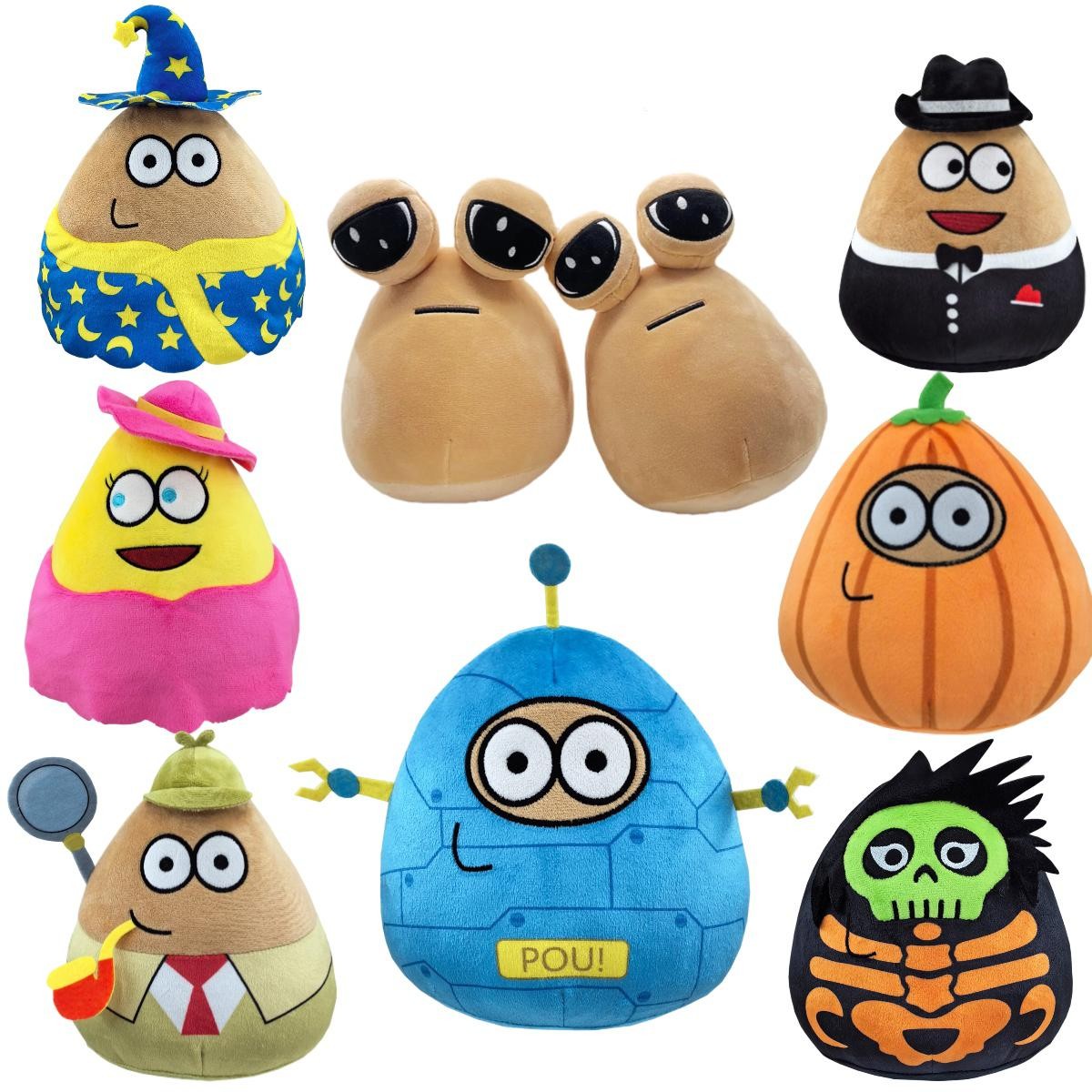 22cm Hot Game My Pet Alien Pou Plush Toy Furdiburb Emotion Alien Plushie Stuffed