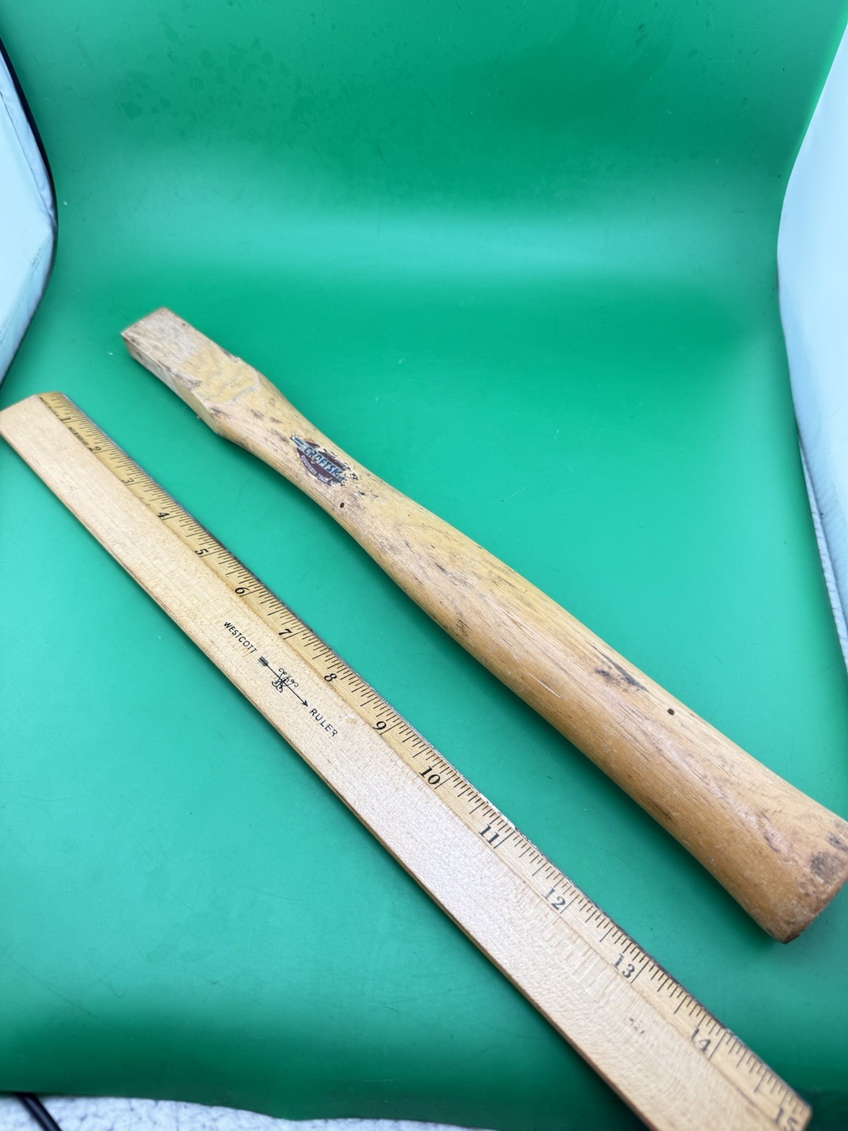 Vintage CRAFTSMAN Wood Hammer Handle w/ Decal