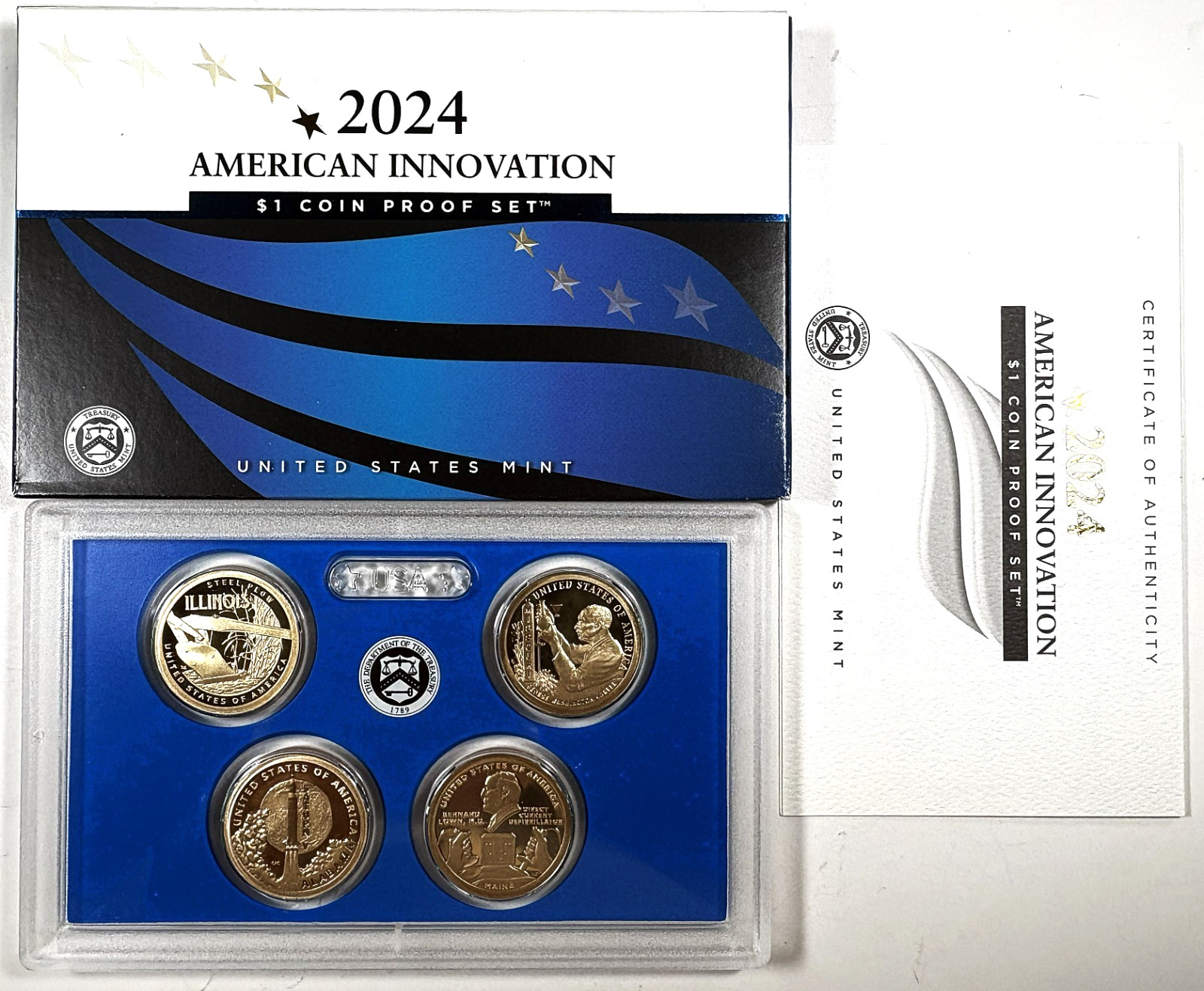 2024-S American Innovation $1 Coin Proof Set Of 4 Coins