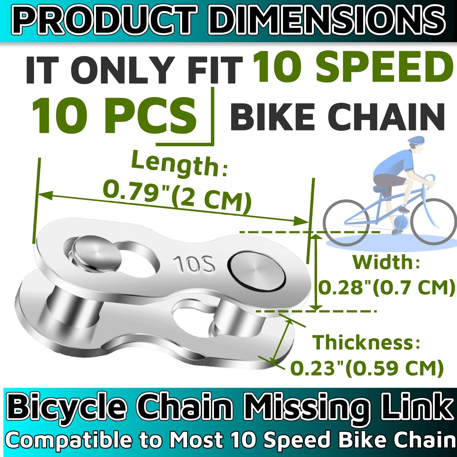 Missing Link 10 Pairs for 10 Speed Chain Master 10