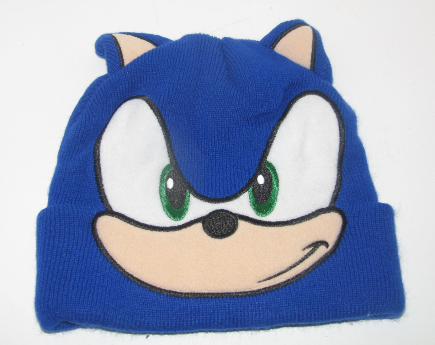Blue Sonic the Hedgehog Winter Beanie Hat Youth One Size Fits Most