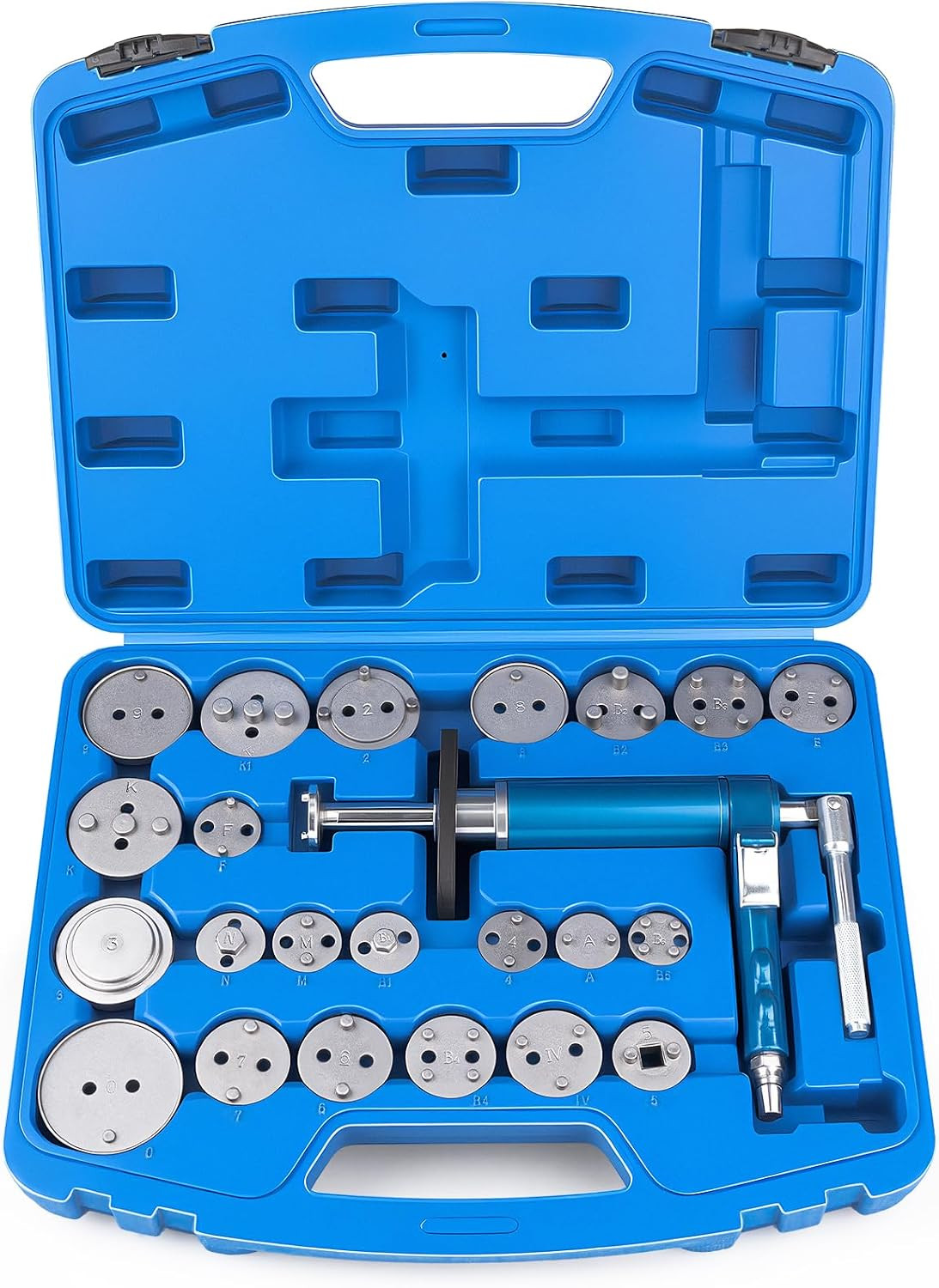 23PCS Pneumatic Brake Caliper Compression Tool Kit, Air Operated Brake Piston Wi