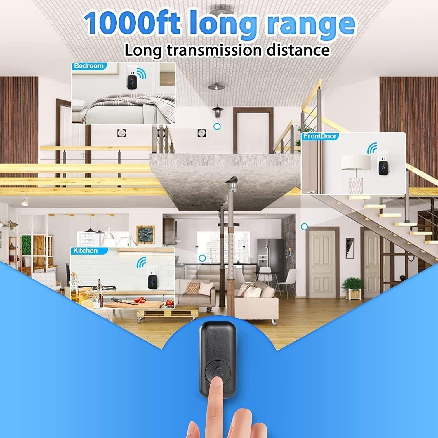 Wireless doorbell set