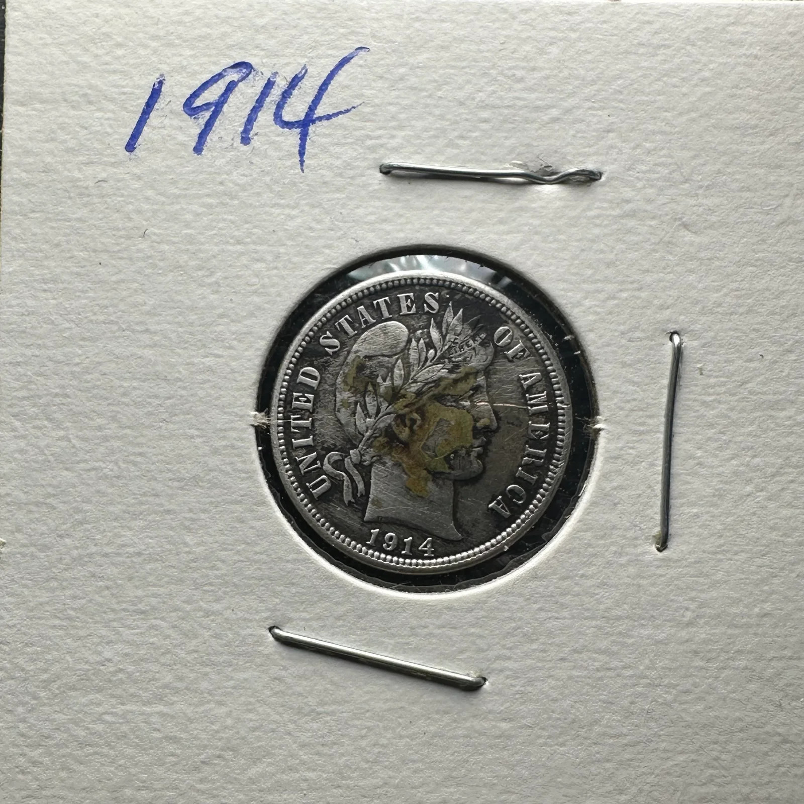 1914 Barber Dime Bold Design
