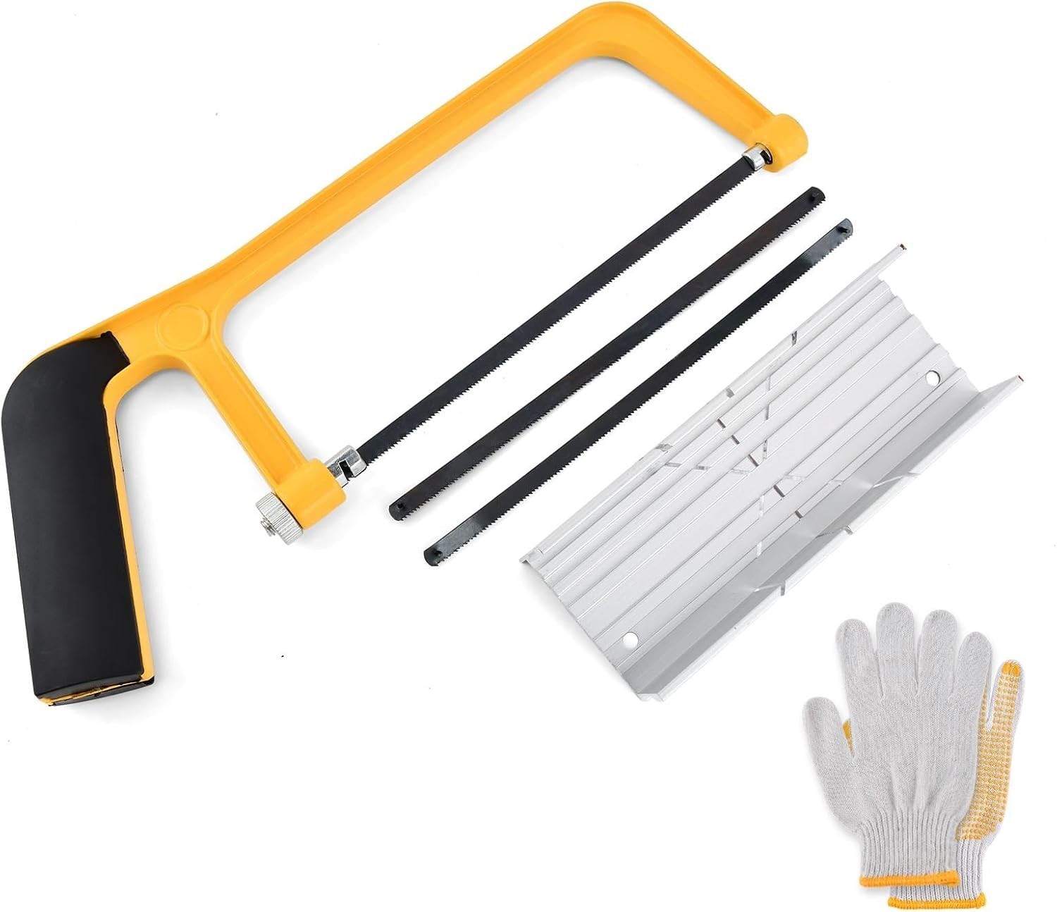 Mini Metal Mitre Box and Saw Set, 6 Inch Extra Fine Cut Hand with Yellow